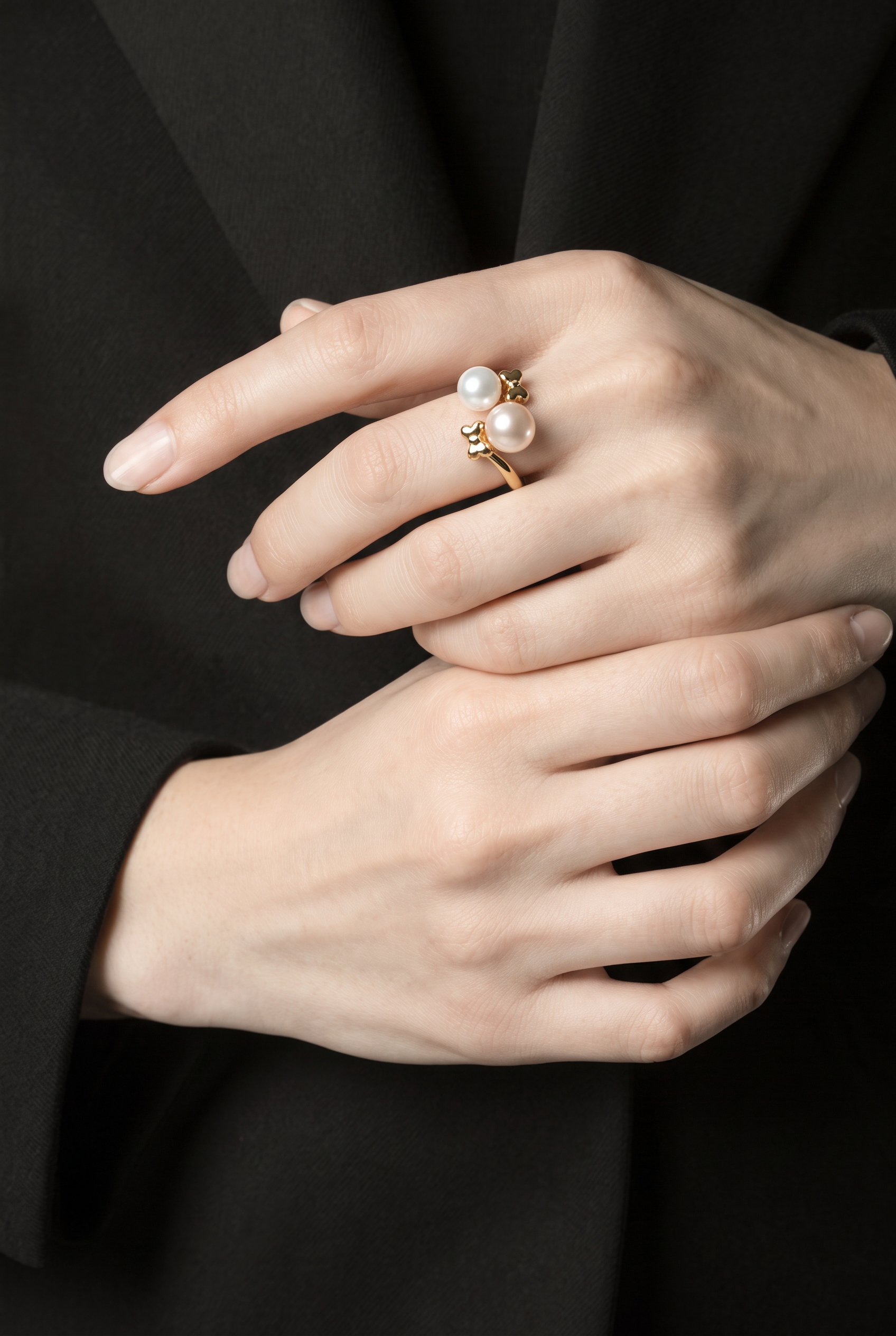 2607 secondhand ring Seiko jewelry K18YG 11.5 Pearl () 5.5~7mm Total 3.8g