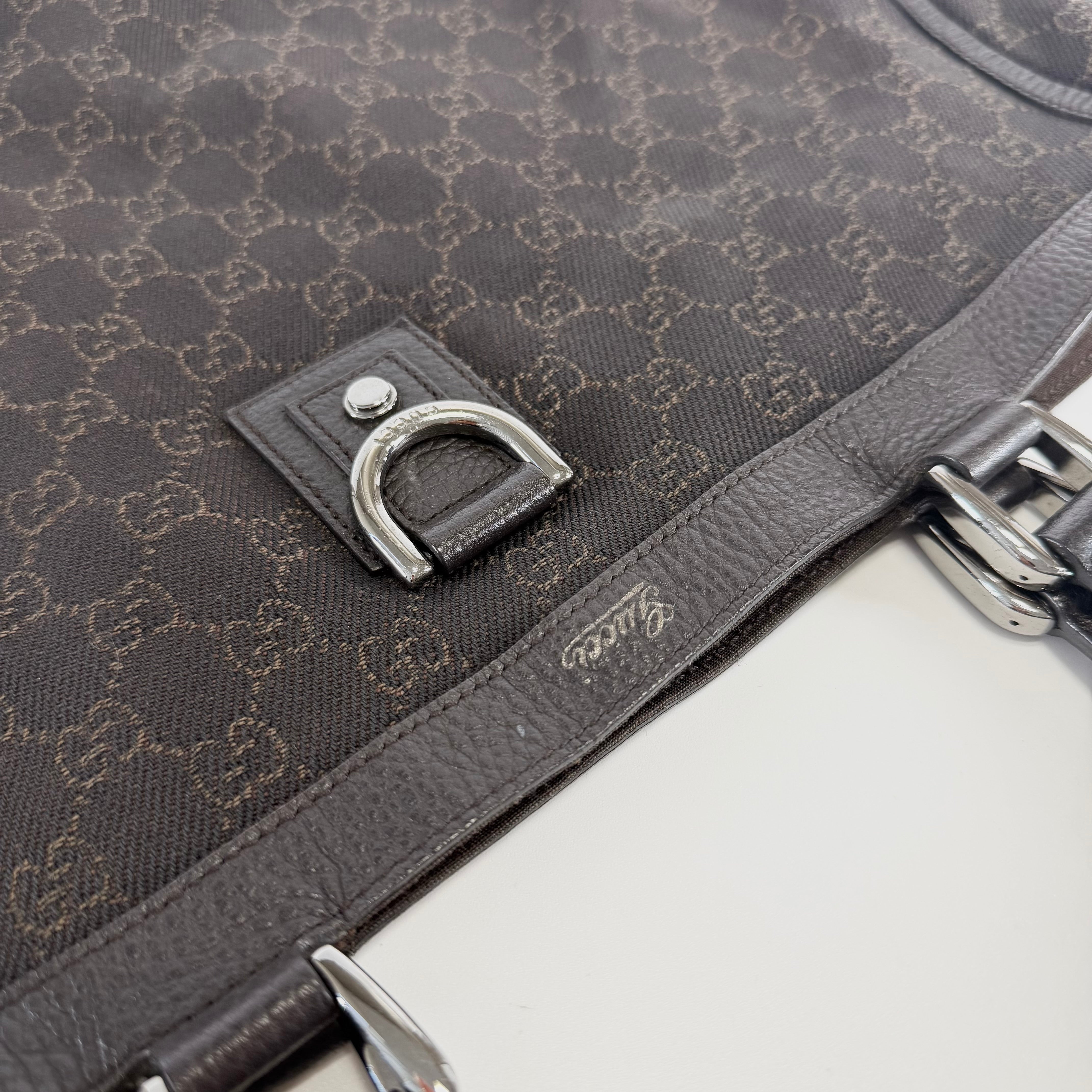 2608 secondhand GUCCI Abby / GG canvas Tote Bag canvas 498879 Brown B