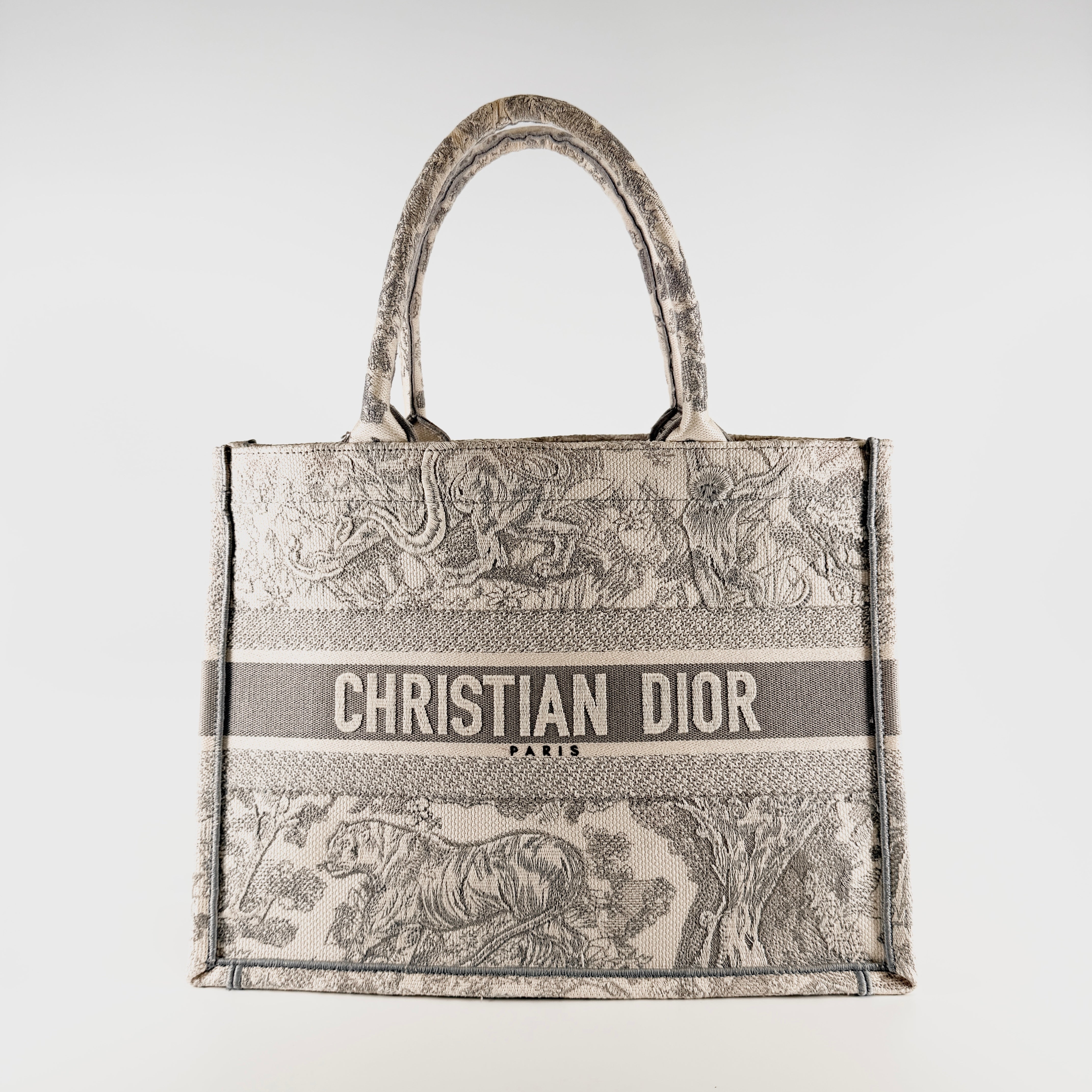 2605 secondhand ChristianDior Book Tote medium Toile Do Jui