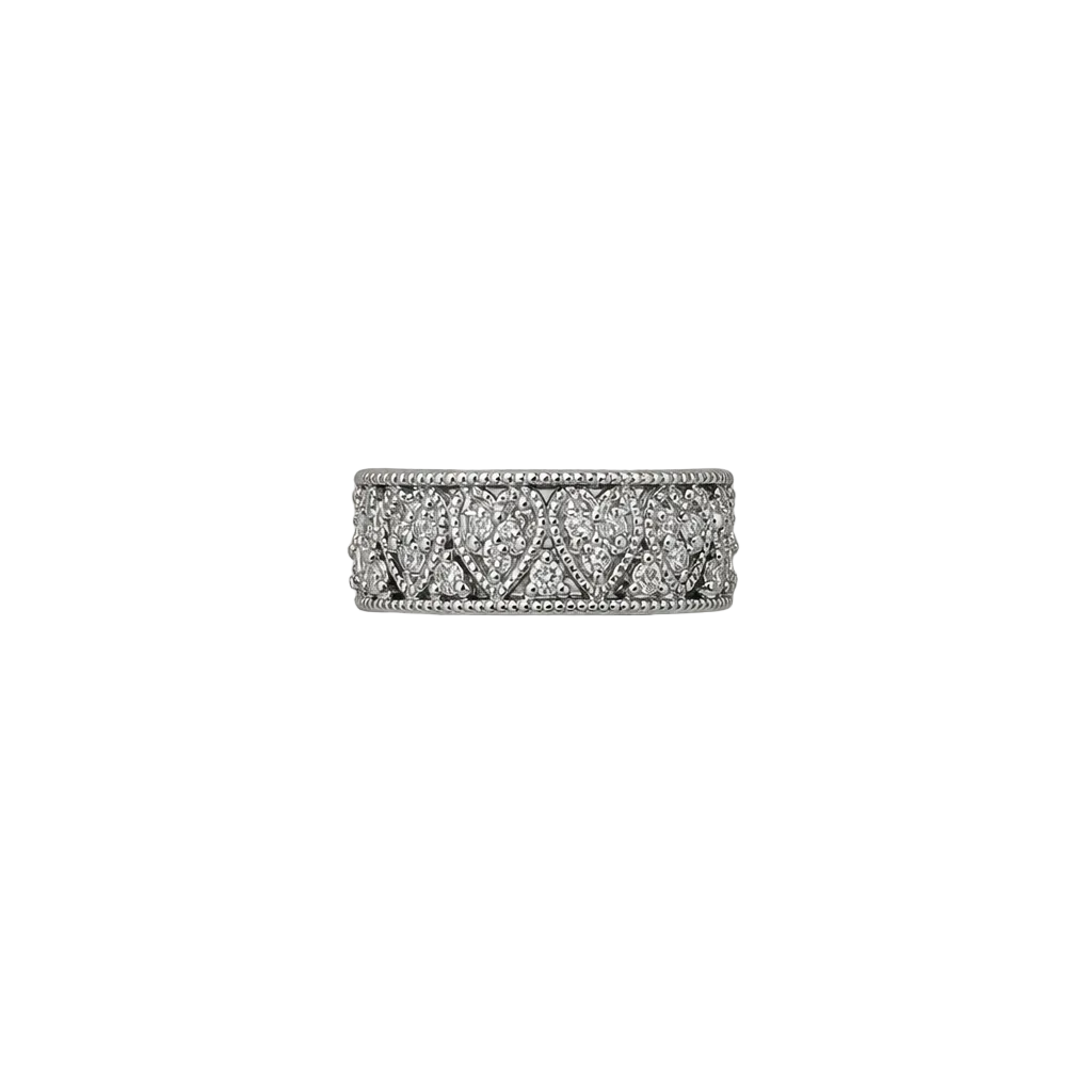 2608 secondhand K18WG ring 　D0.5ct　4.5g　#11.5/US5.75
