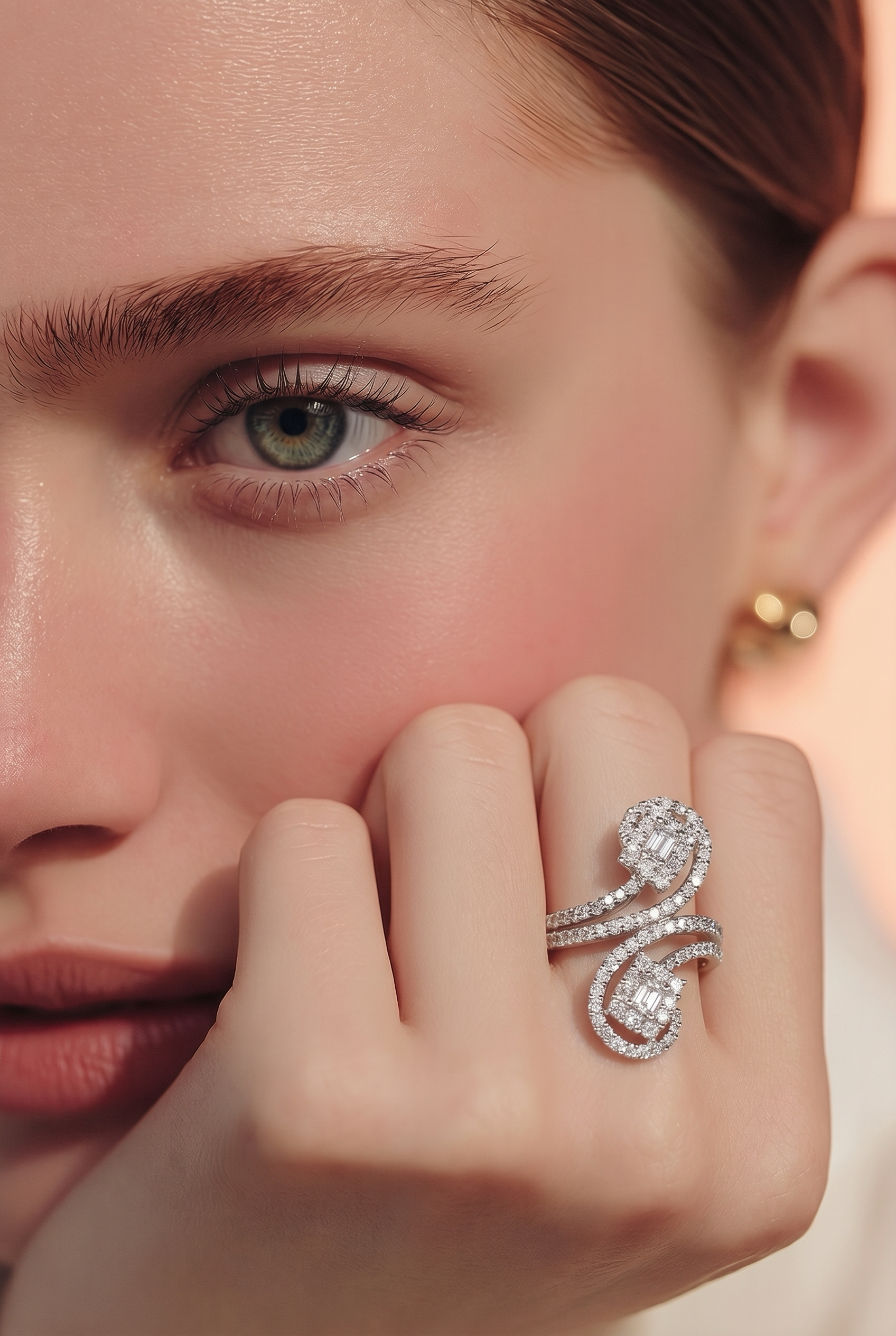 2605 secondhand 750 ring D0.4/1.50ct　10.6g　#13