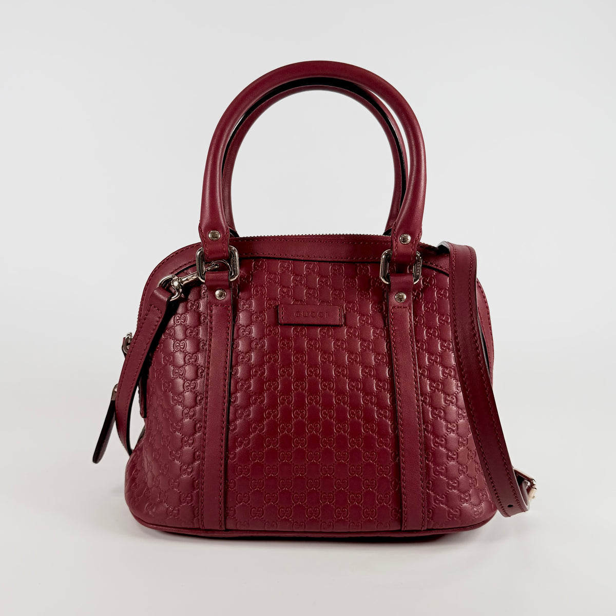 2604 secondhand GUCCI Bamboo 2way top handle bag