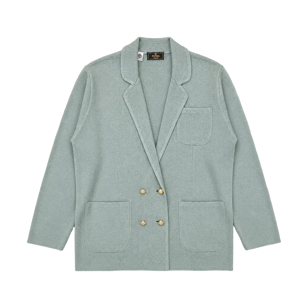 2606 secondhand FENDI jacket green double Breath knit