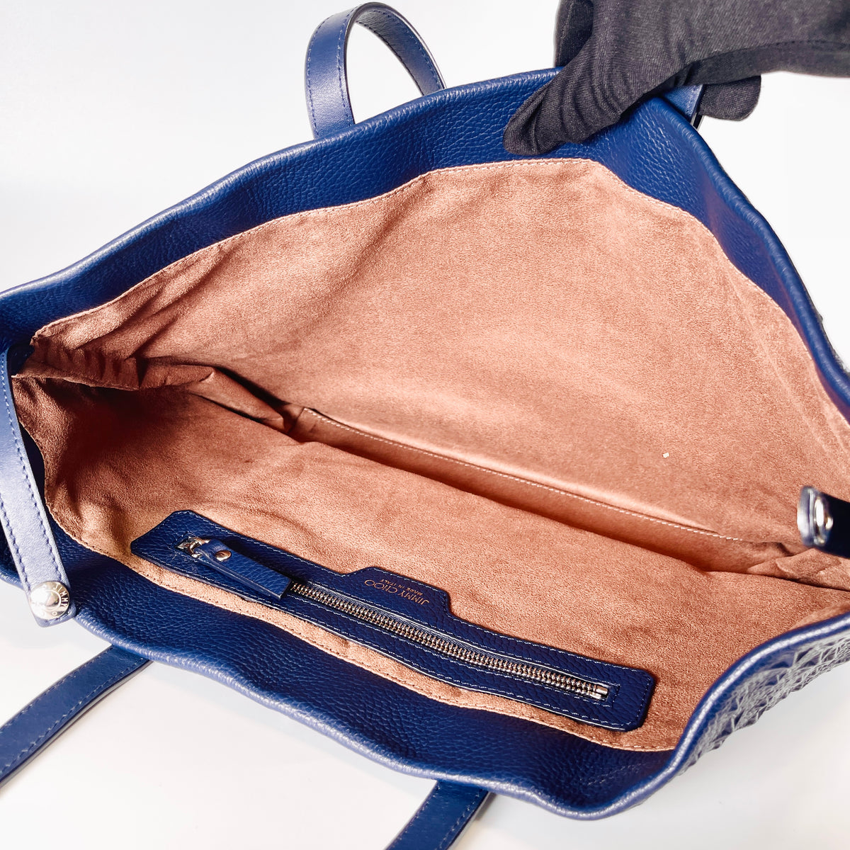 2607 secondhand JIMMYCHOO Tote Navy