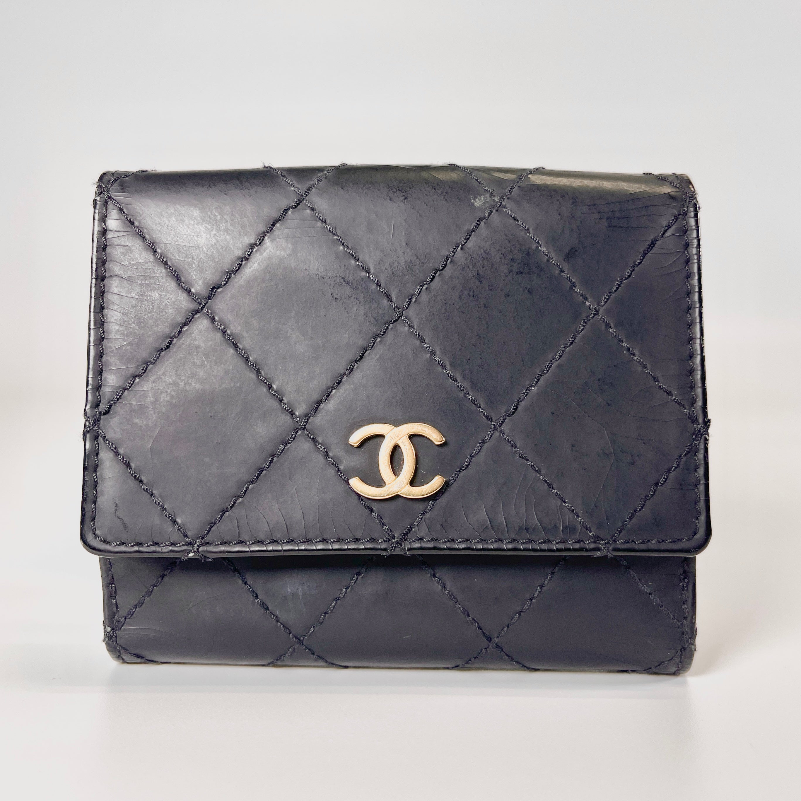 2603 secondhand CHANEL Wallet black  114