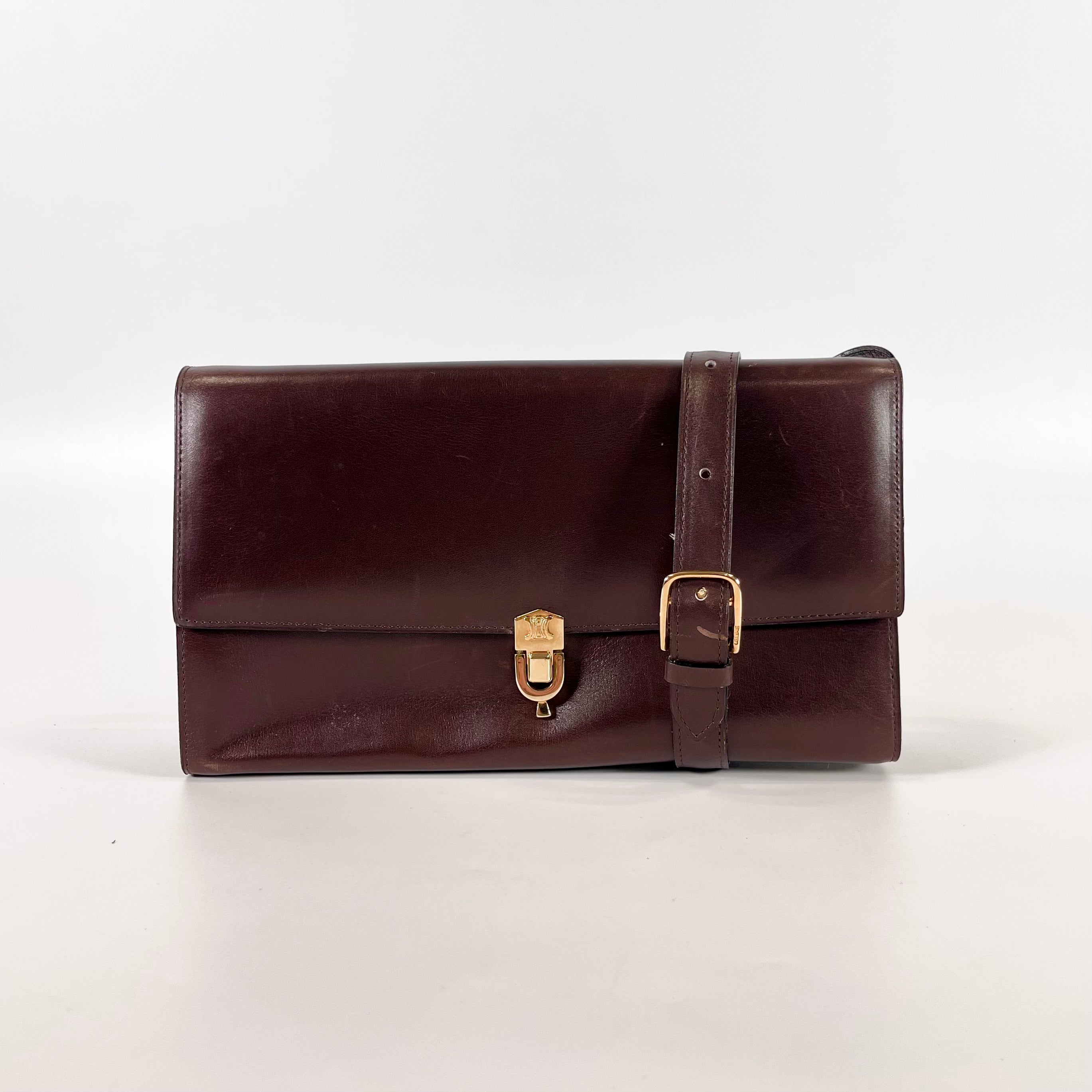2512 secondhand CELINE bag leather shoulder