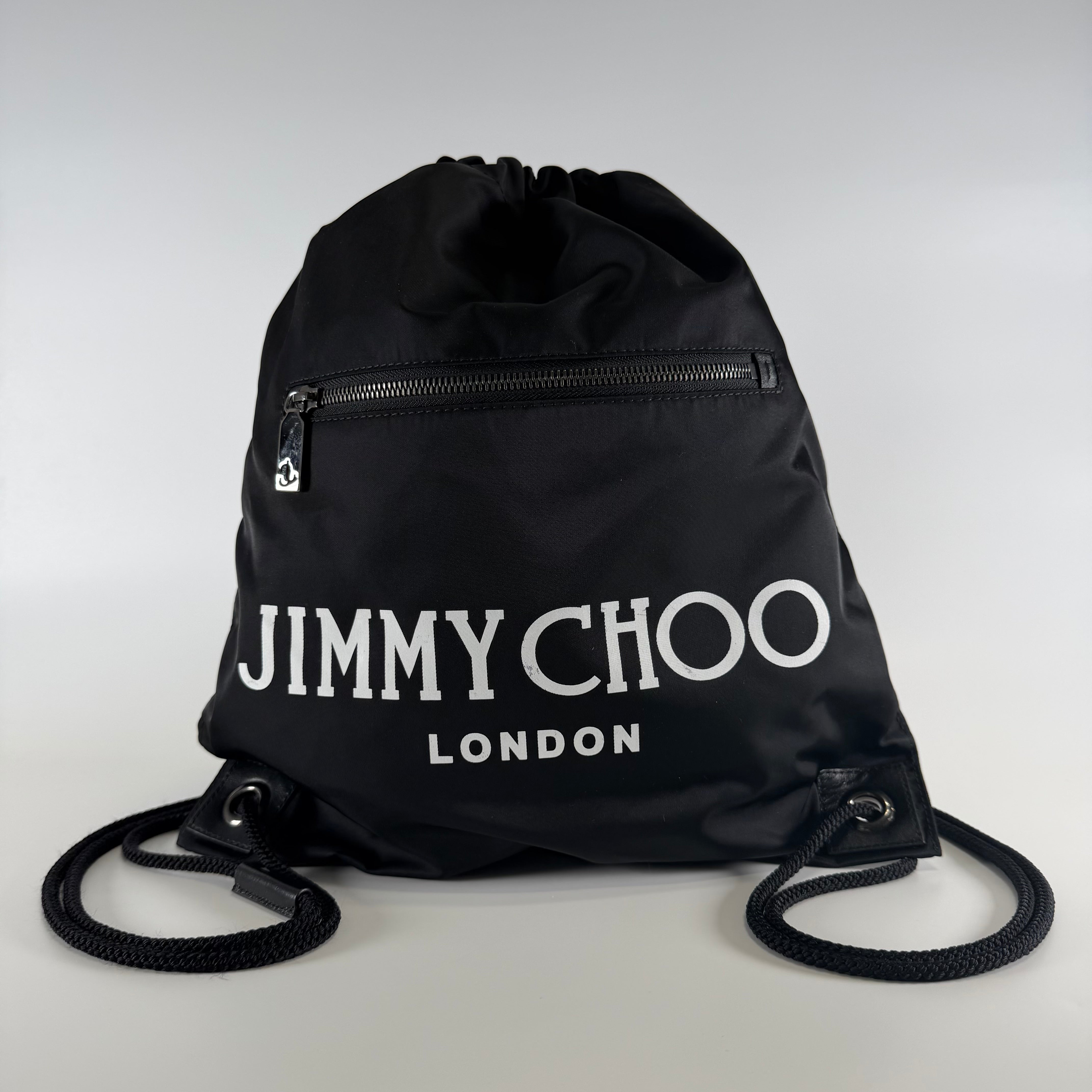 2608 secondhand JIMMYCHOO backpack nylon black B