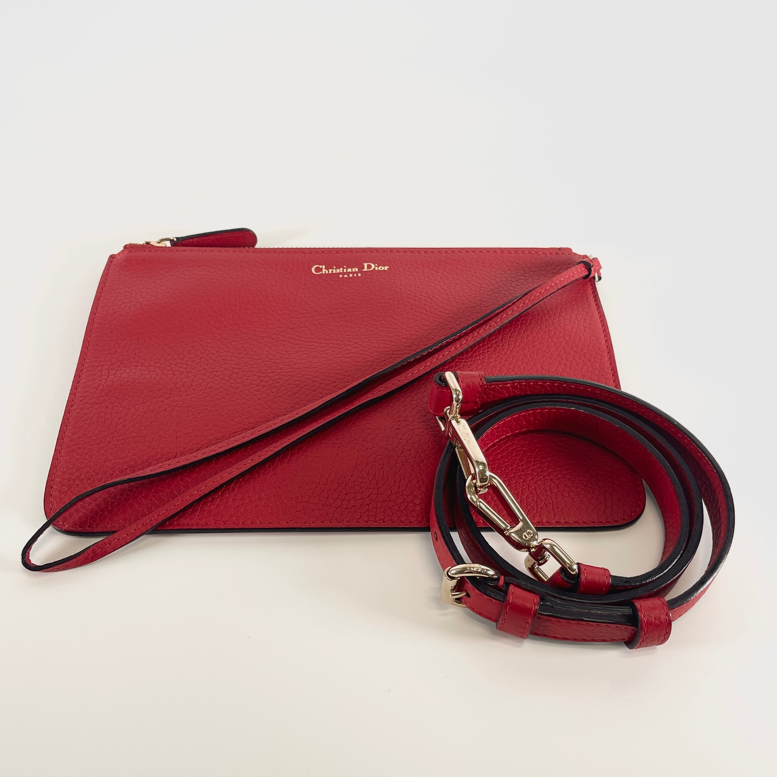 2606 secondhand CD Diorissimo leather 2WAY hand bag Red
