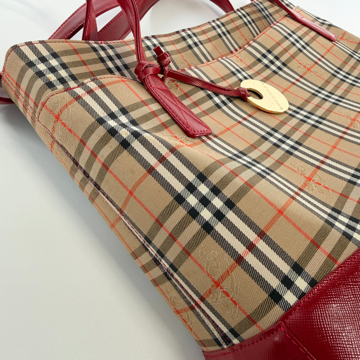 2607 secondhand BURBERRY check Shoulder bag