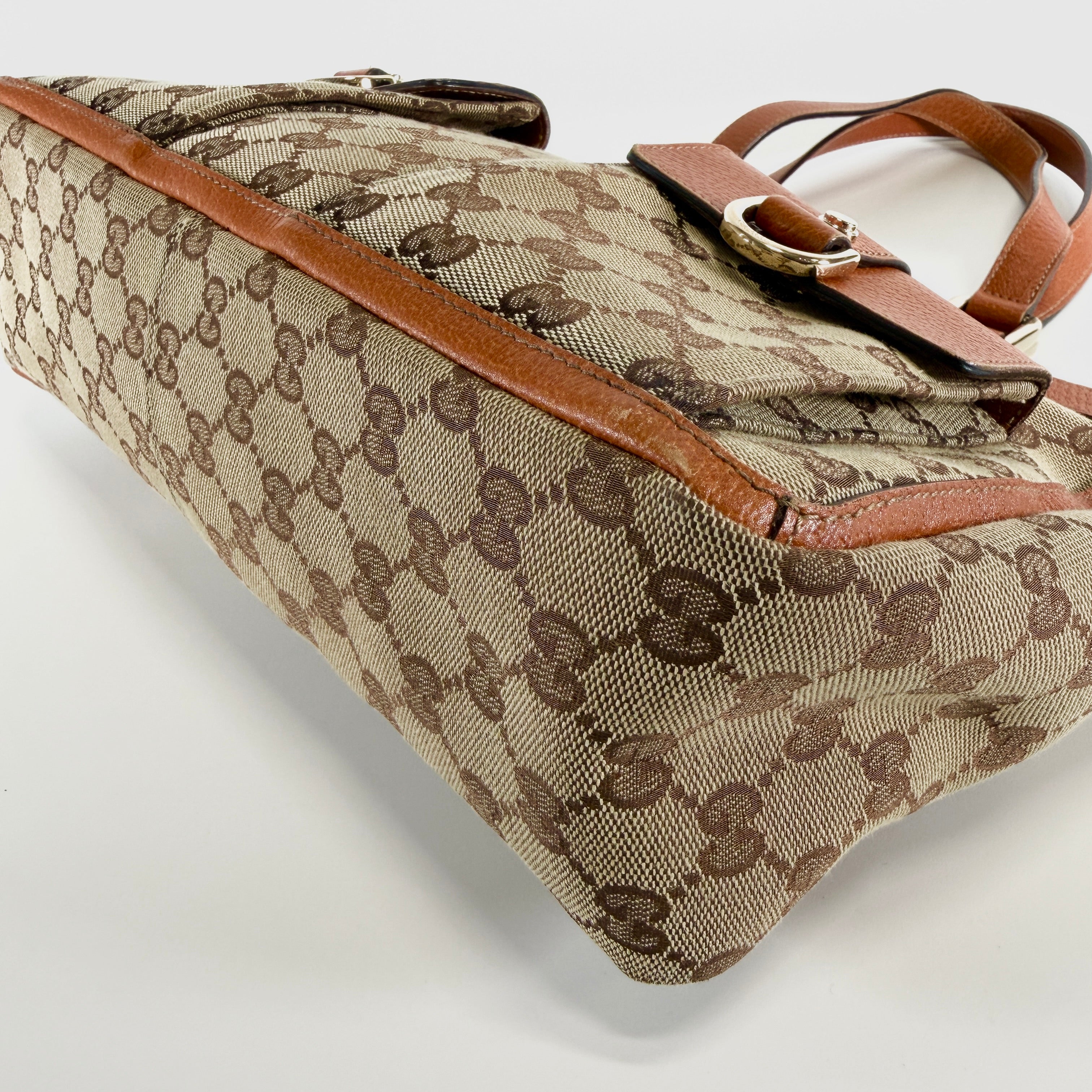 2606 secondhand GUCCI GG canvas Tote Bag