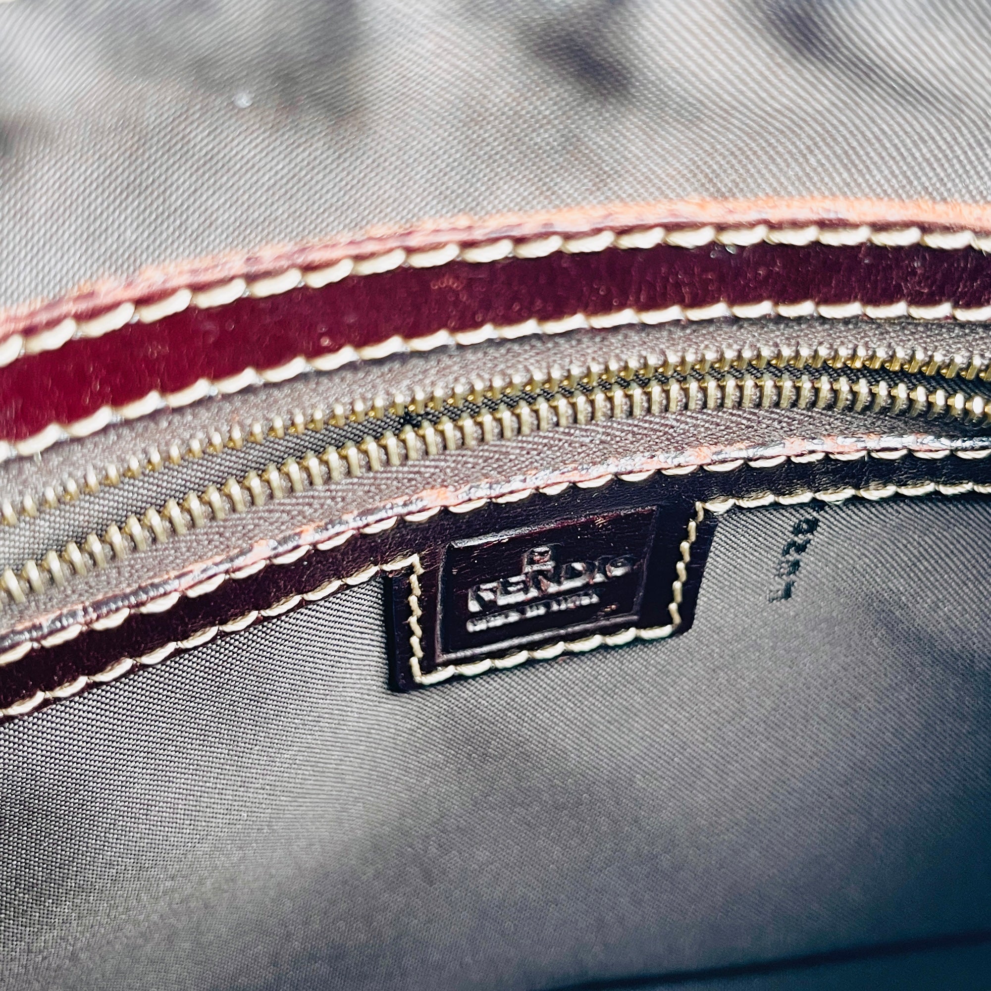 2605 secondhand FENDI Zucca mini Boston bag