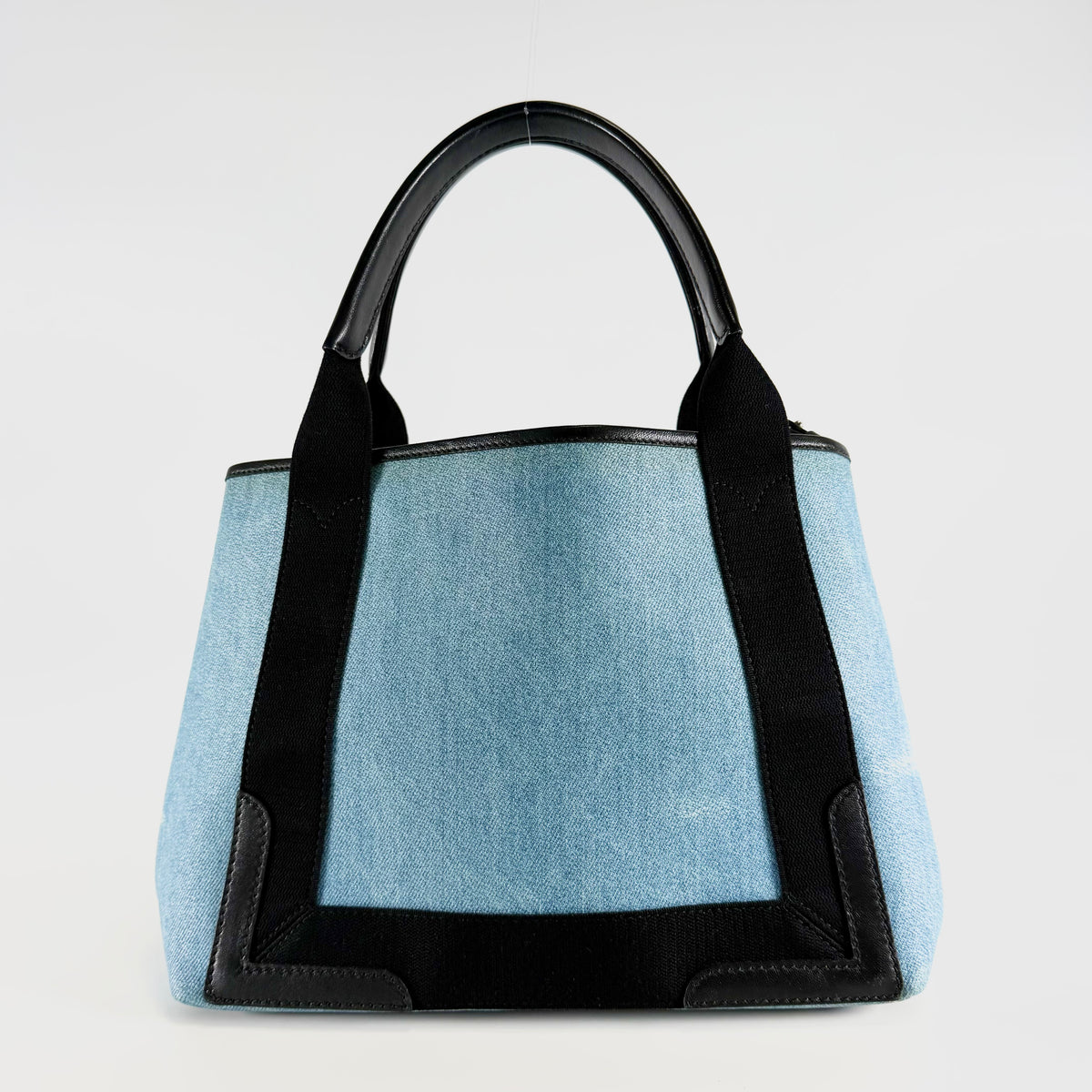 2608 secondhand BALENCIAGA cover M Tote Bag coating canvas 535269 blue pouch B