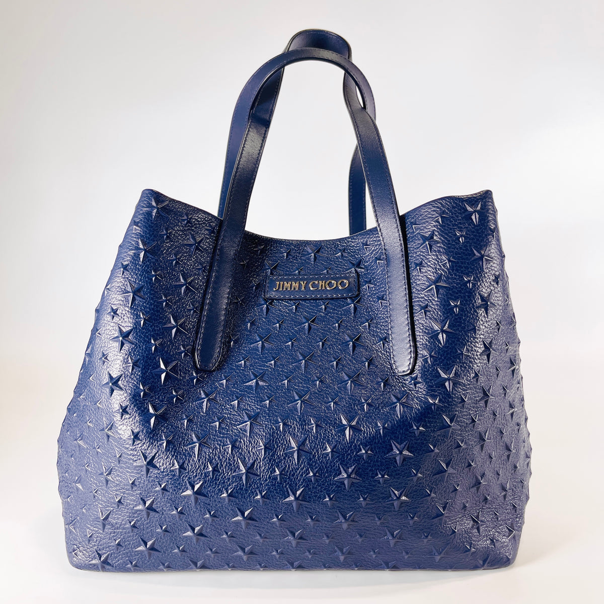 2607 secondhand JIMMYCHOO Tote Navy