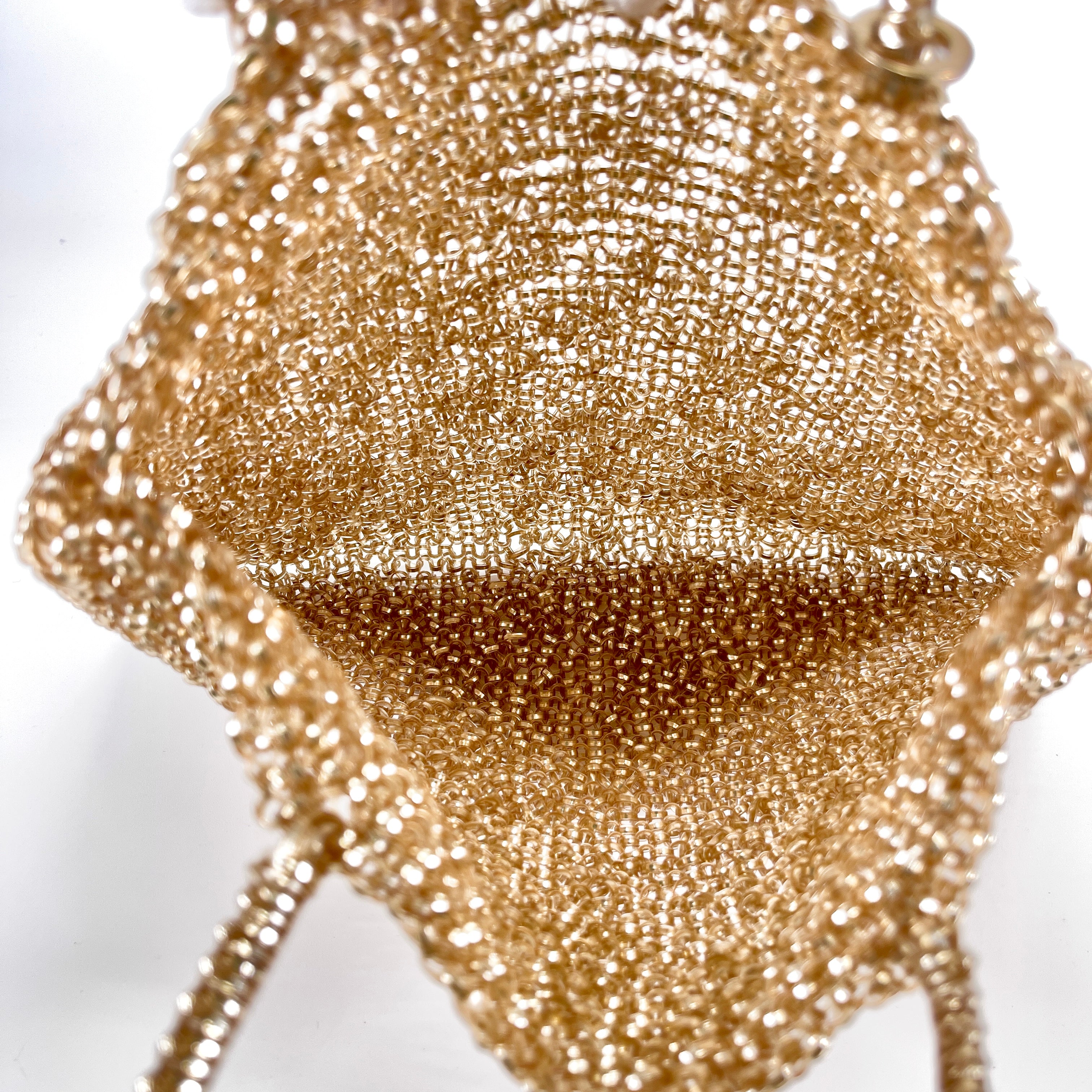 2604 secondhand ANTEPRIMA Square Wire bag gold