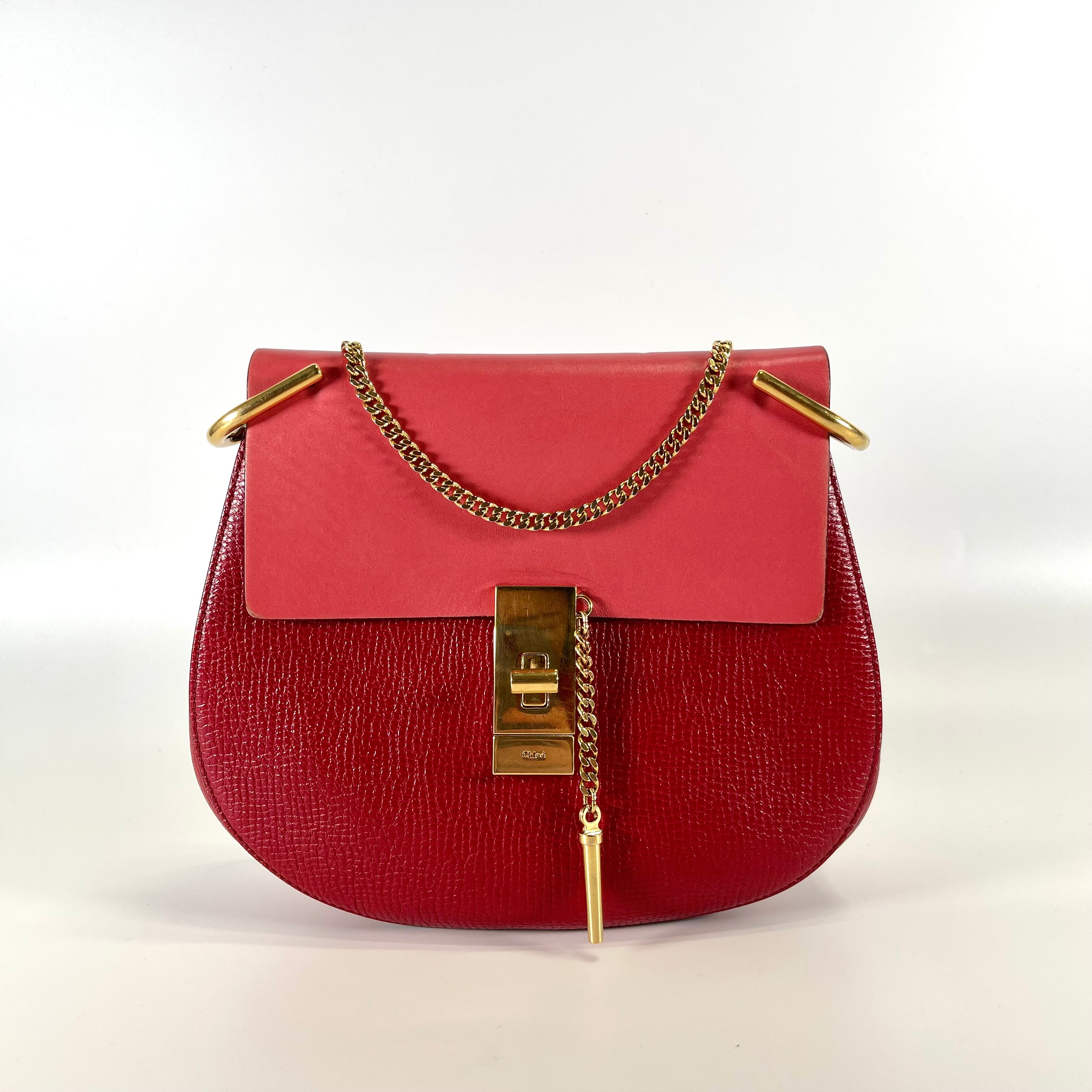 2512 secondhand  Chloe Kuro Drew Chain Shoulder Bag pink