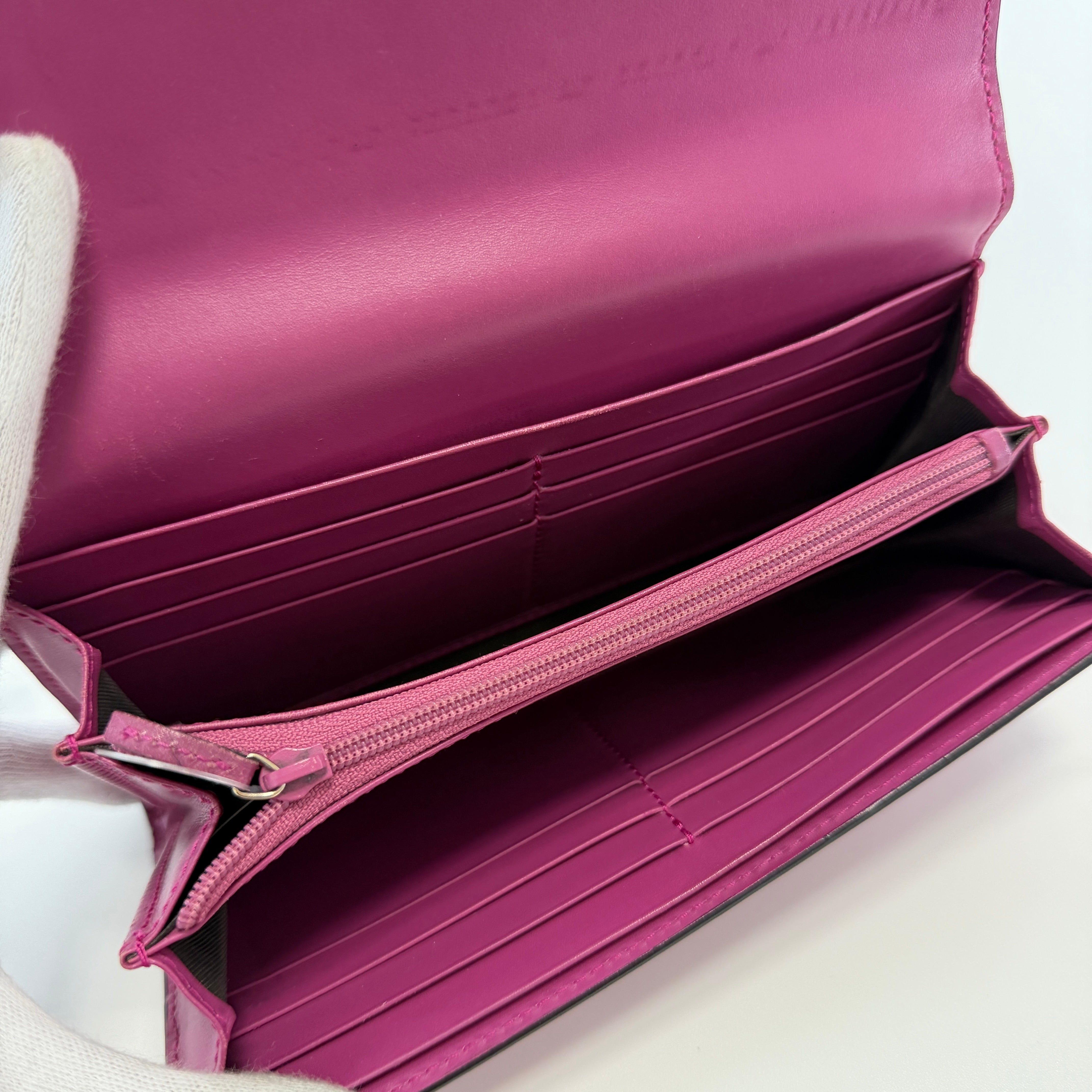2605 secondhand GUCCI Guccissima ribbon Bifold Long wallet