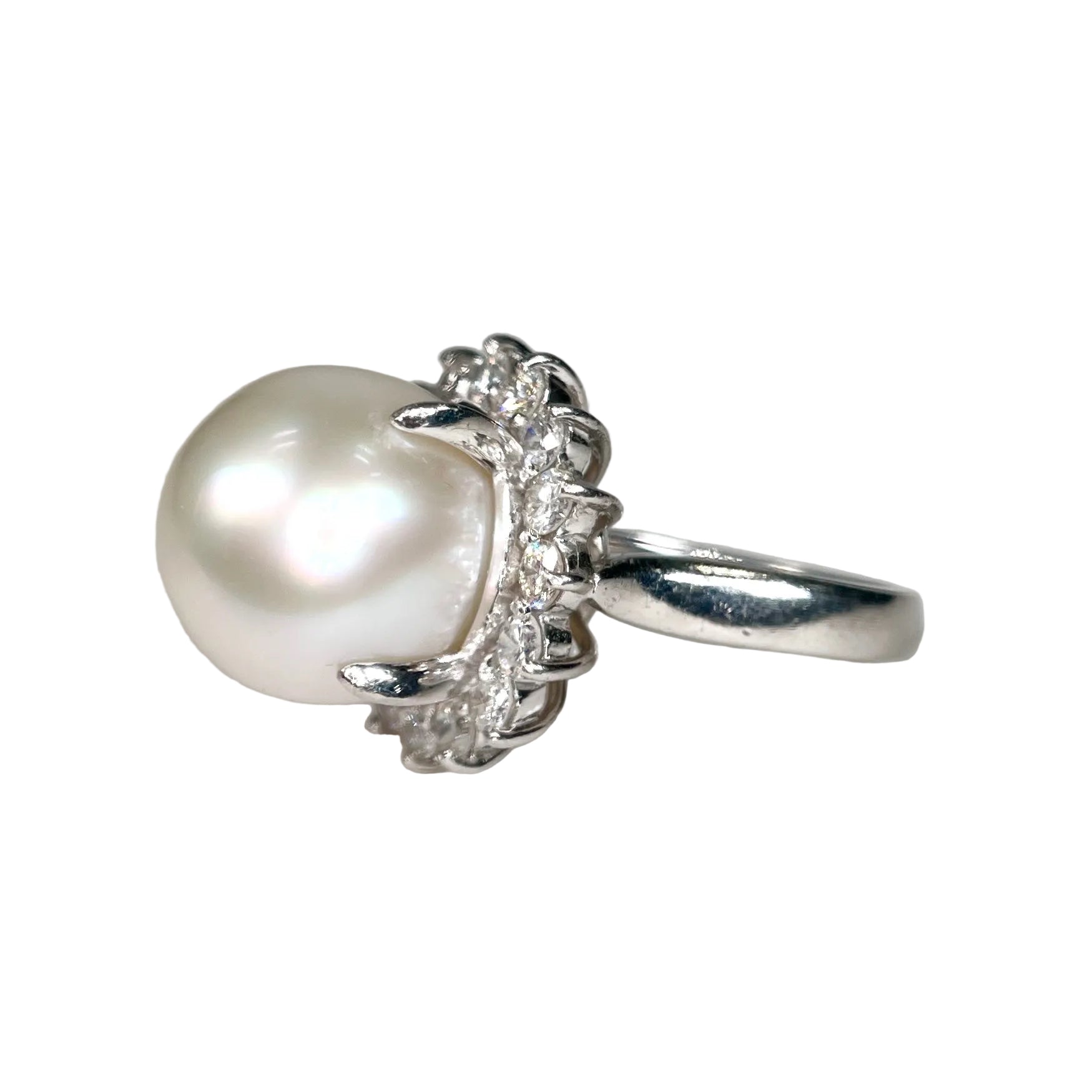 2603 secondhand Pt900 Pearl 13.9mm/D1.4ct 15.6ｇ