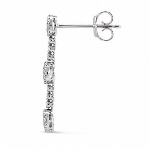 2608 secondhand K18WG earrings 　D0.5×2　3.3g