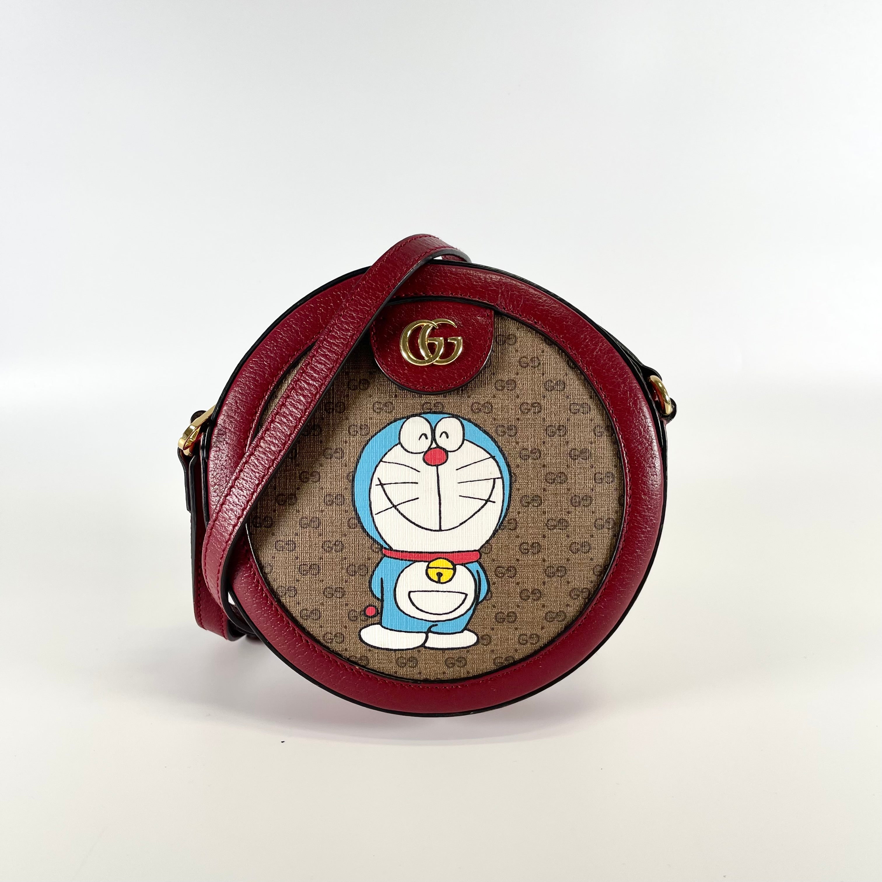 2601 secondhand GUCCI GG Supreme round Shoulder bag Dora Collaboration