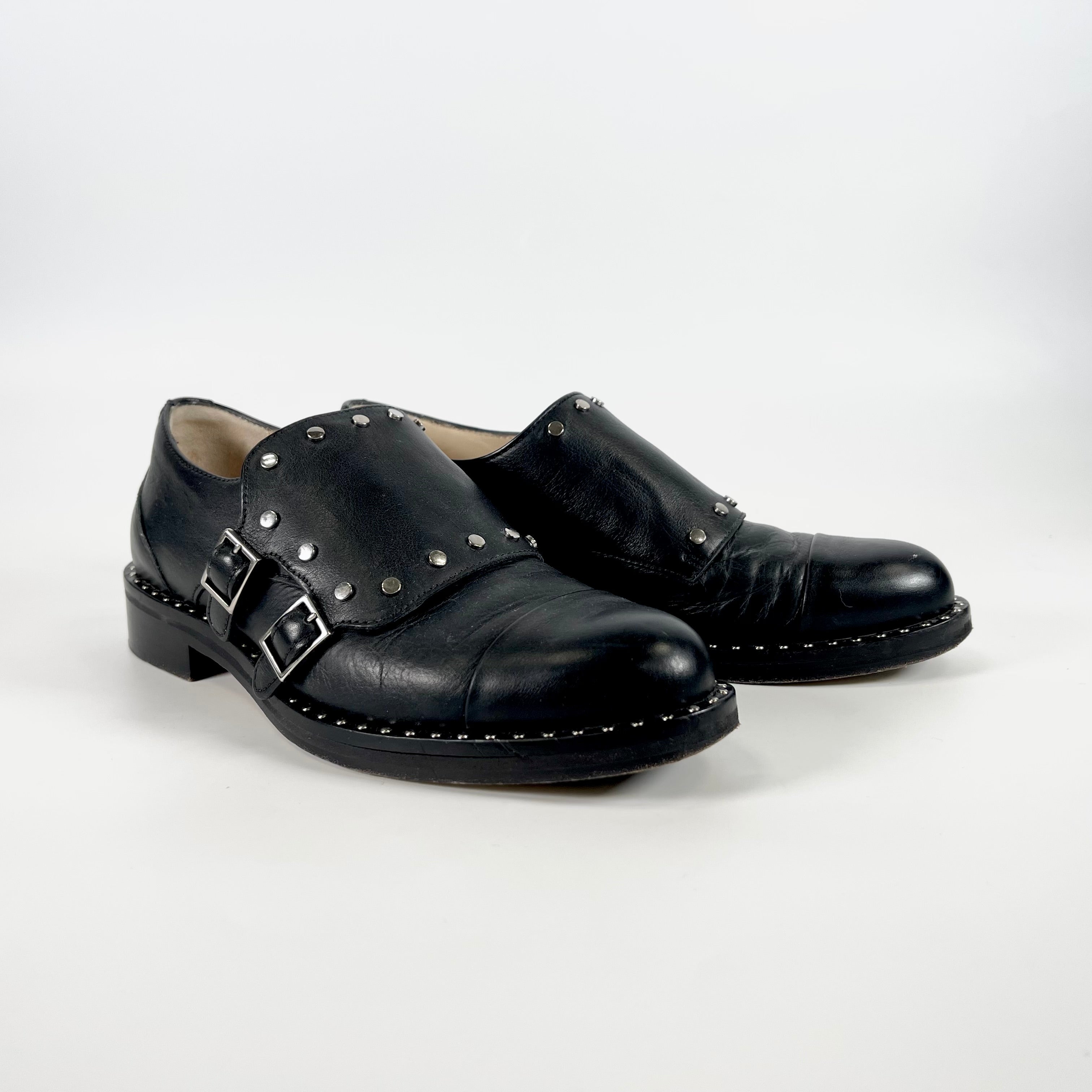 2602 secondhand JIMMYCHOO leather Shoes 36 Women's black