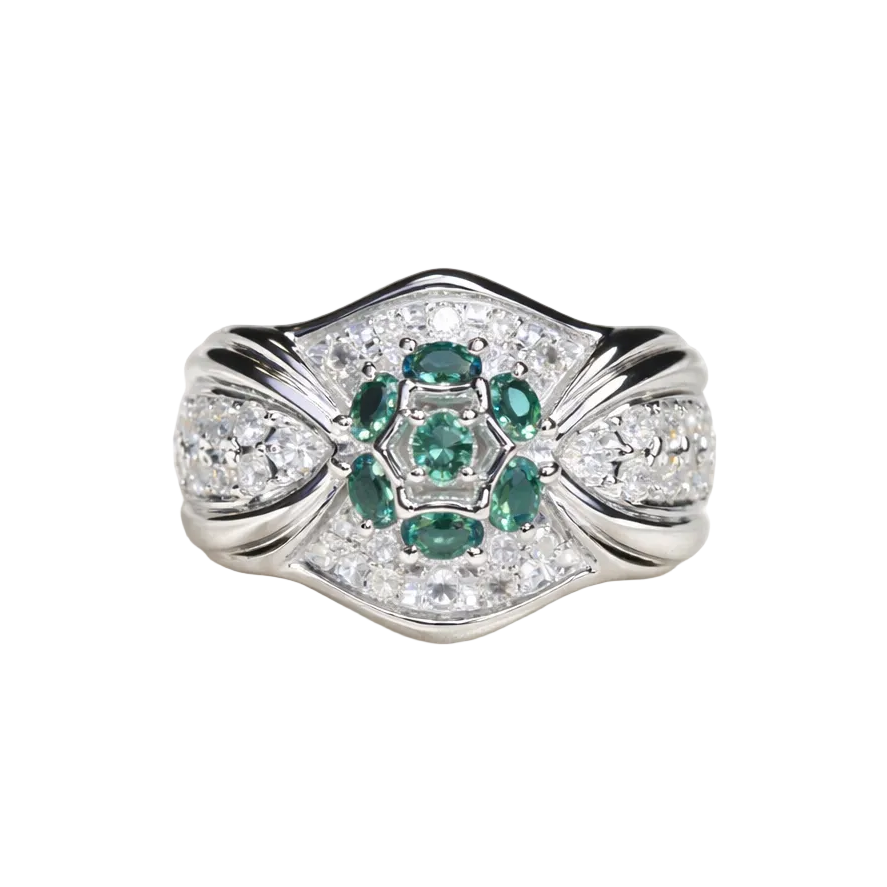 2605 secondhand Pt900 ring alexandrite 　0.5/D0.5ct　12.36g　#13