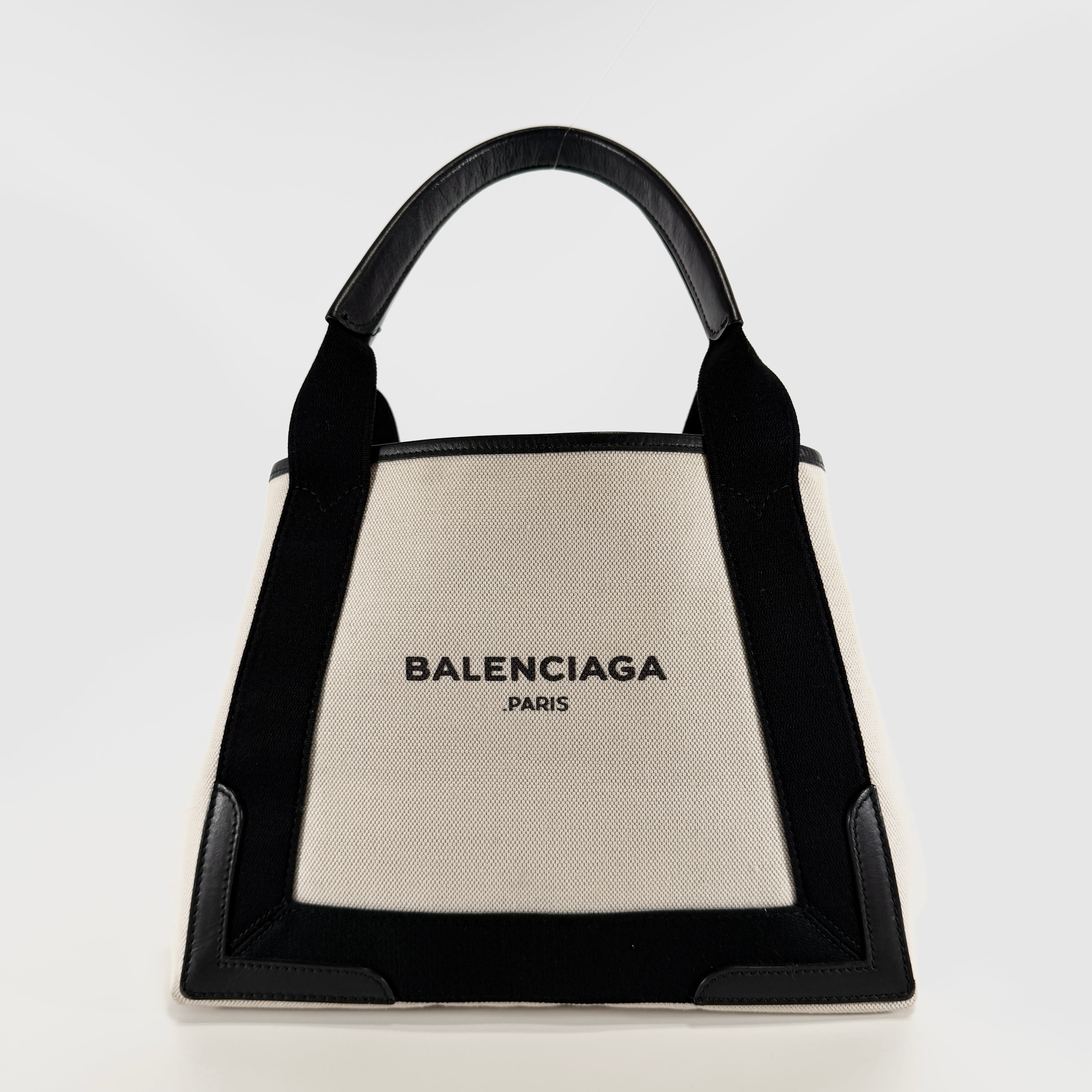 2605 secondhand BALENCIAGA Navy Cabas S