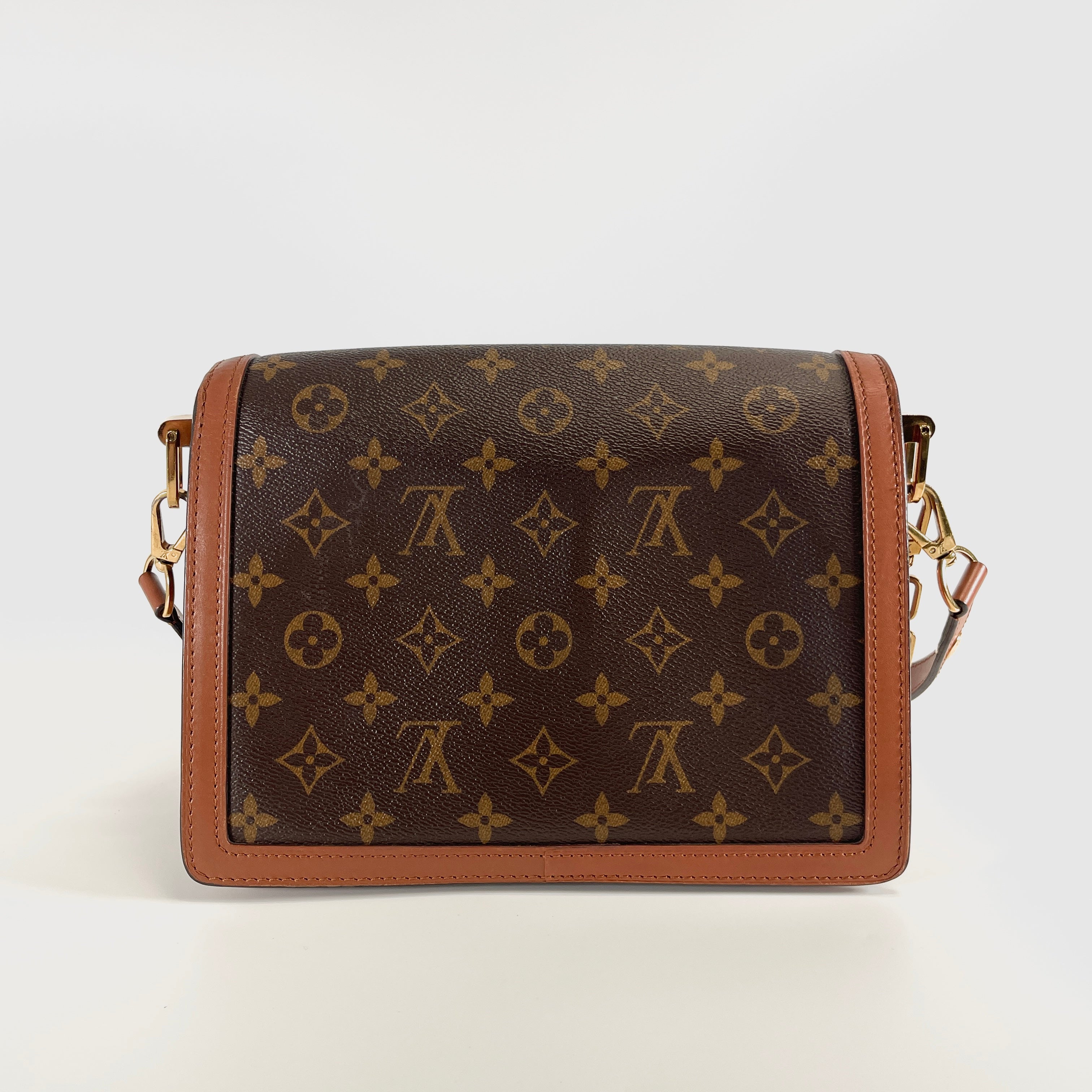 2605 secondhand LV Monogram Reverse Dauphine MM M45958 CA2189 Brown RFID