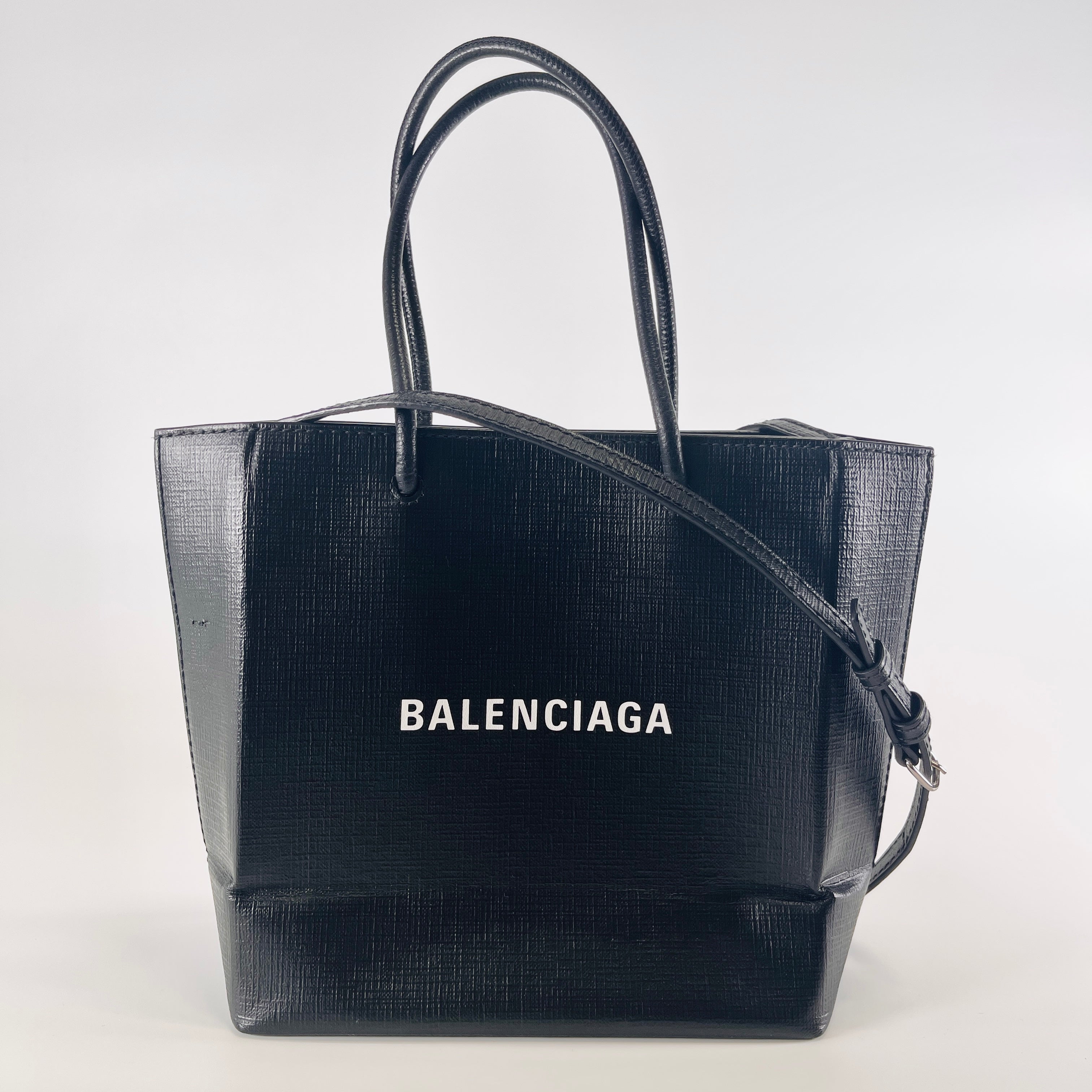 2603 secondhand BALENCIAGA brand bag shopping Tote XXS shoulder black 50