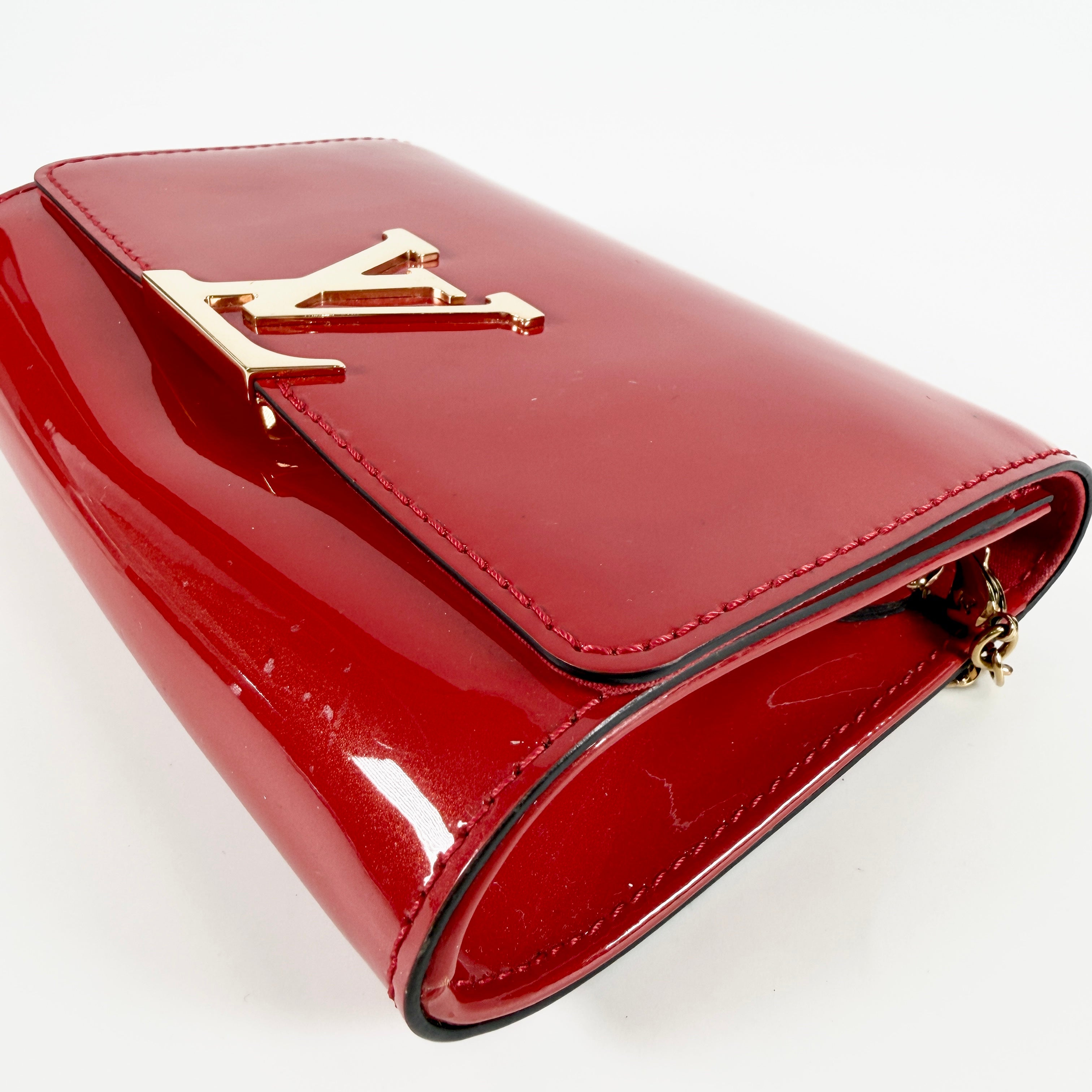 2605 secondhand LV logo Pochette Louise FL1147 Red