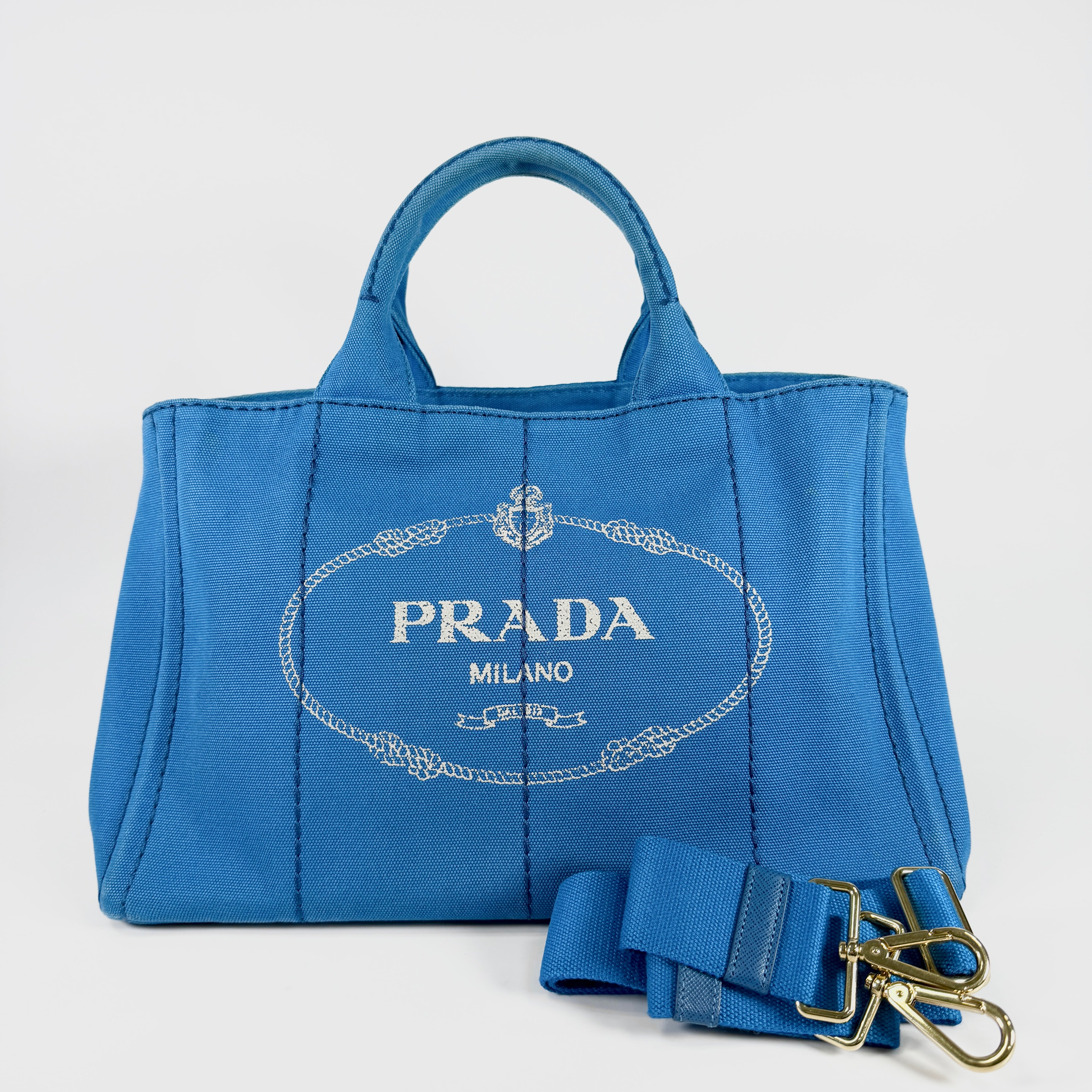 2607 secondhand PRADA Canapa Tote Bag #M