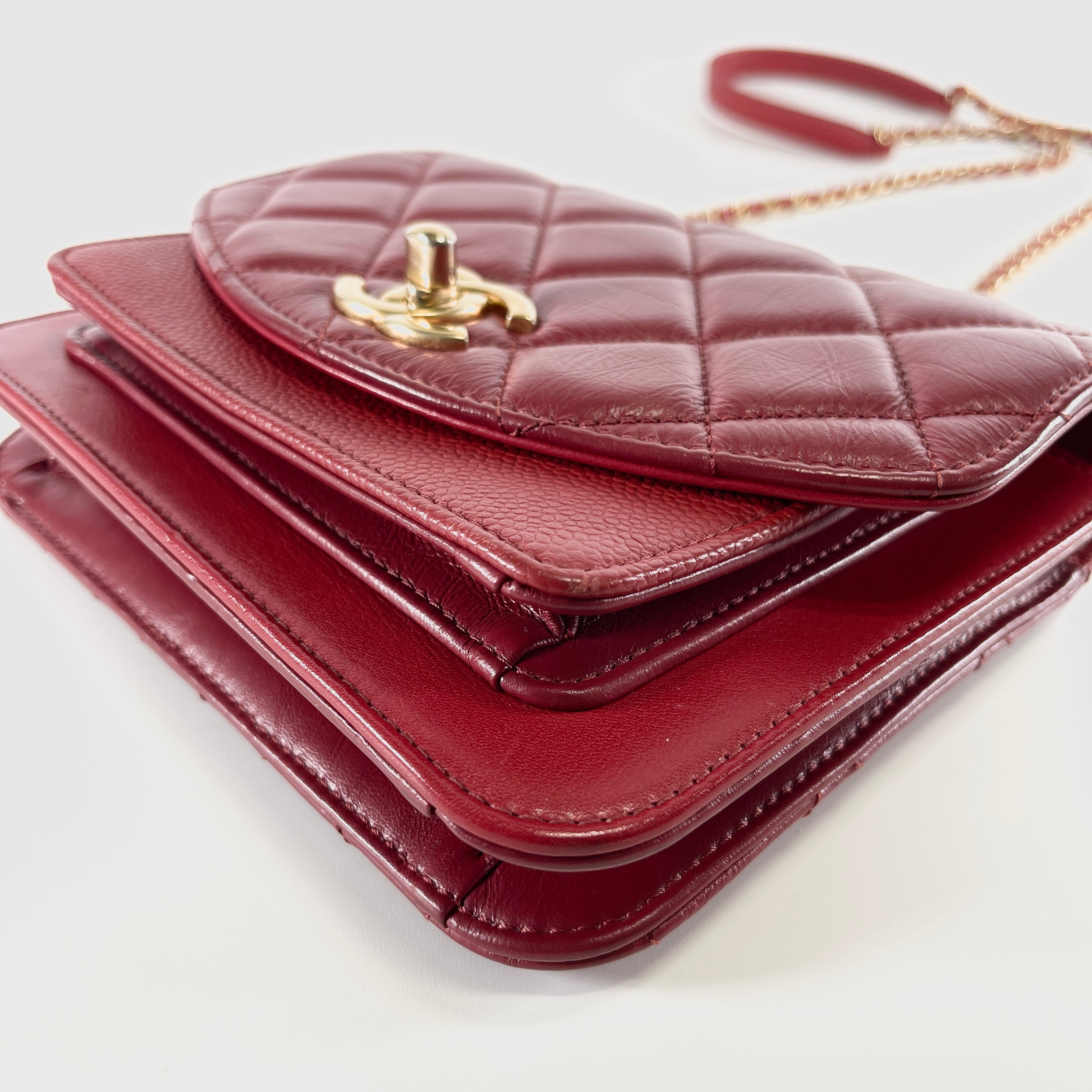 2606 secondhand CHANEL 2WAY Red