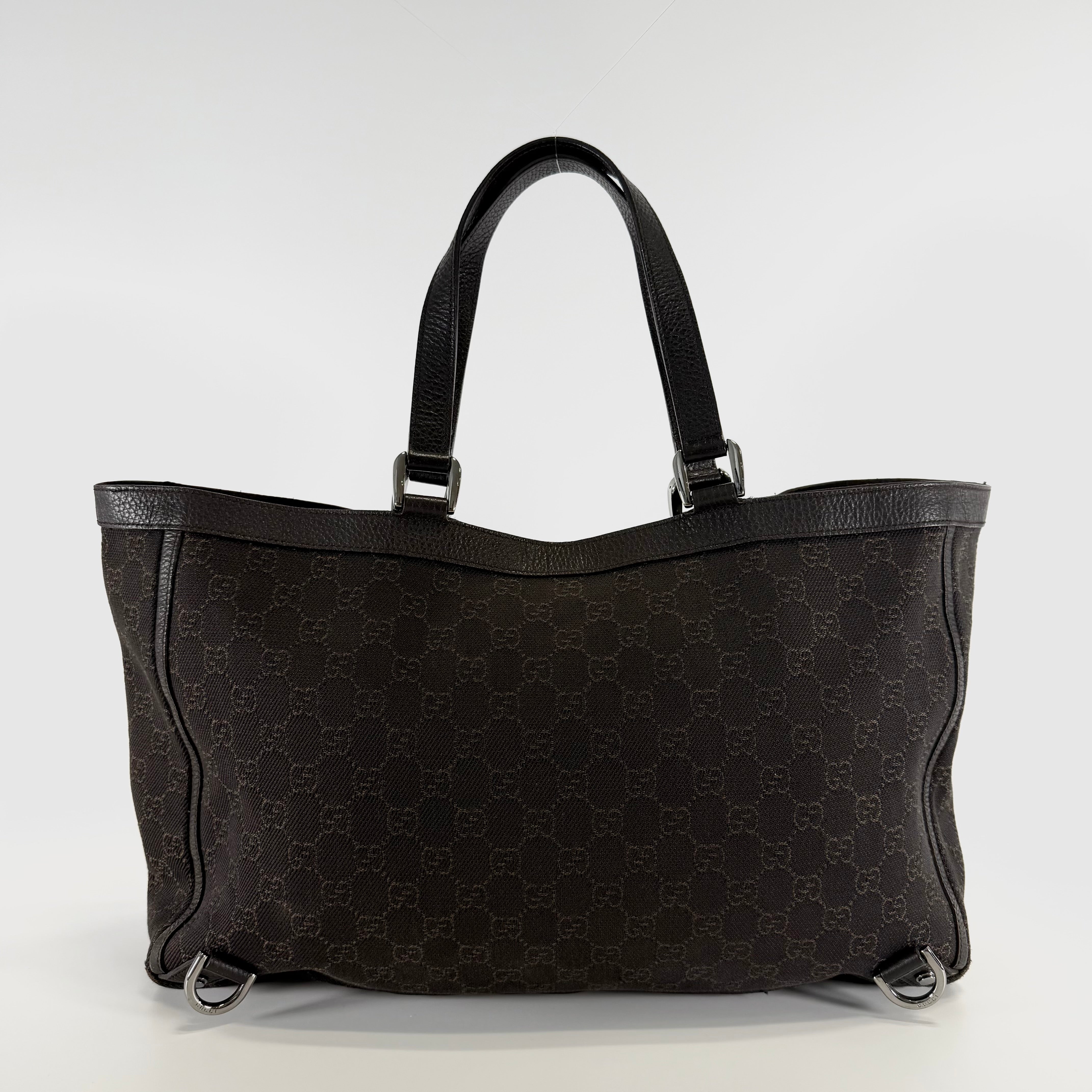 2608 secondhand GUCCI Abby / GG canvas Tote Bag canvas 498879 Brown B