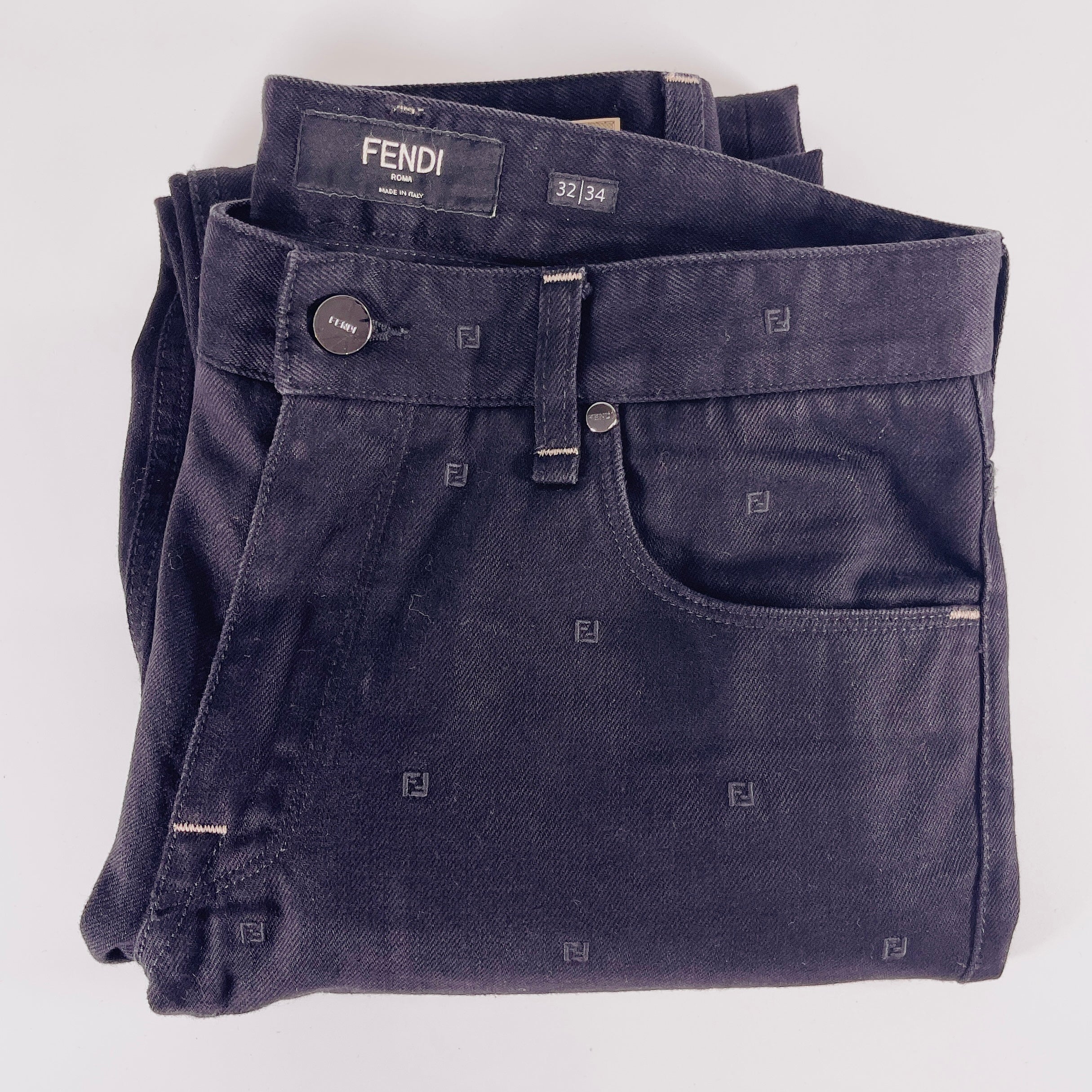 2602 secondhand FENDI denim pants