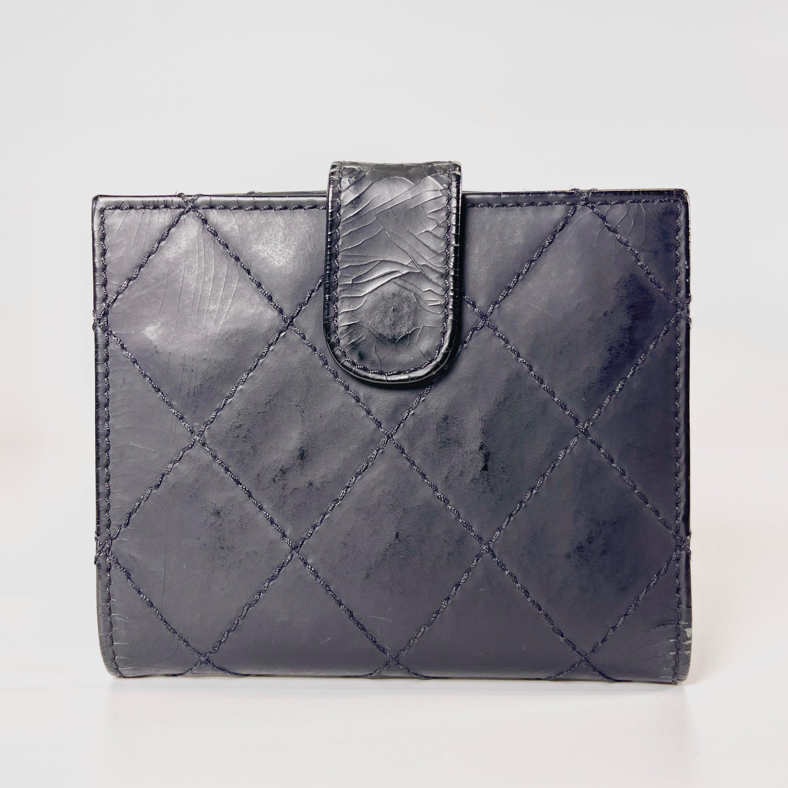 2603 secondhand CHANEL Wallet black  114