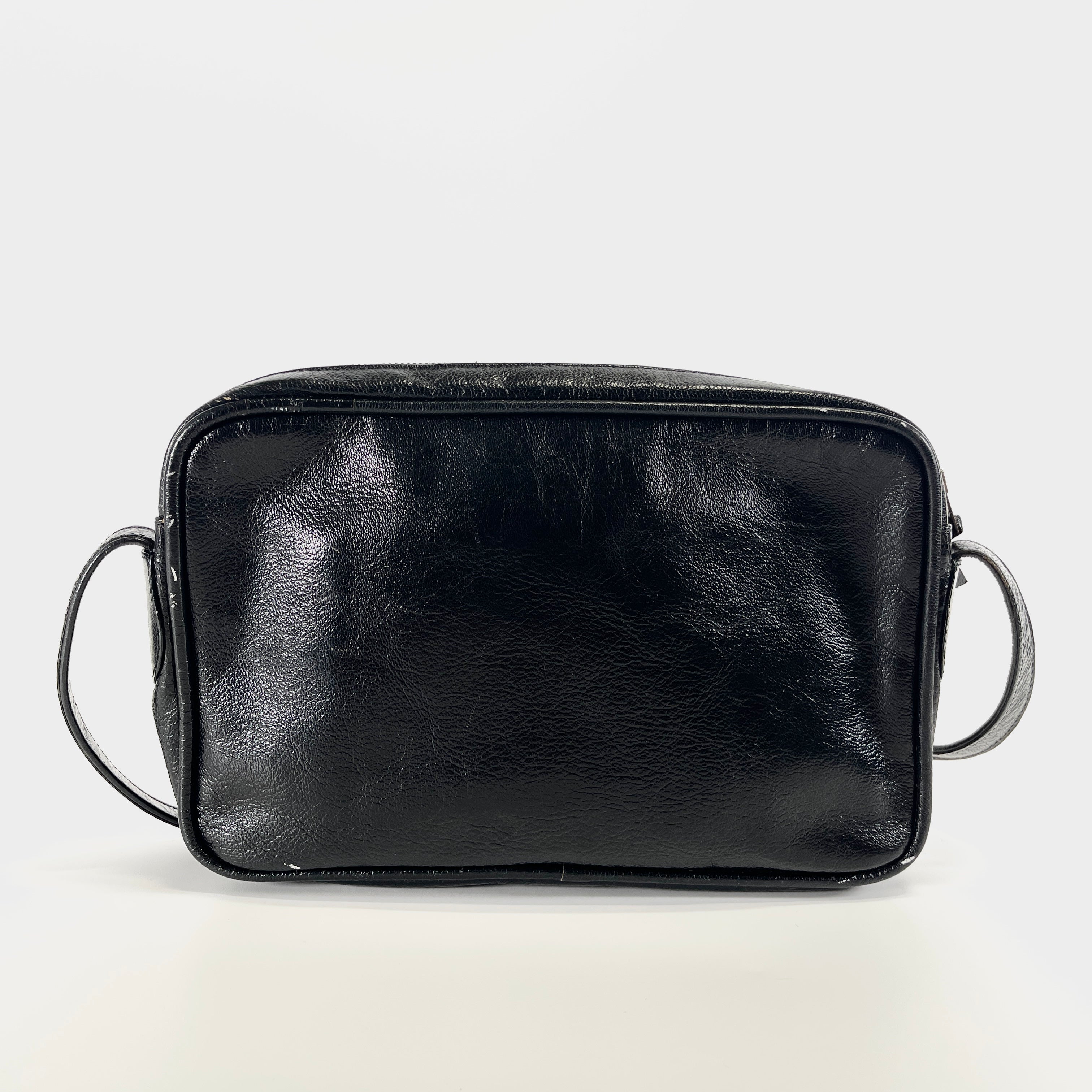 2605 secondhand CELINE leather Shoulder bag black