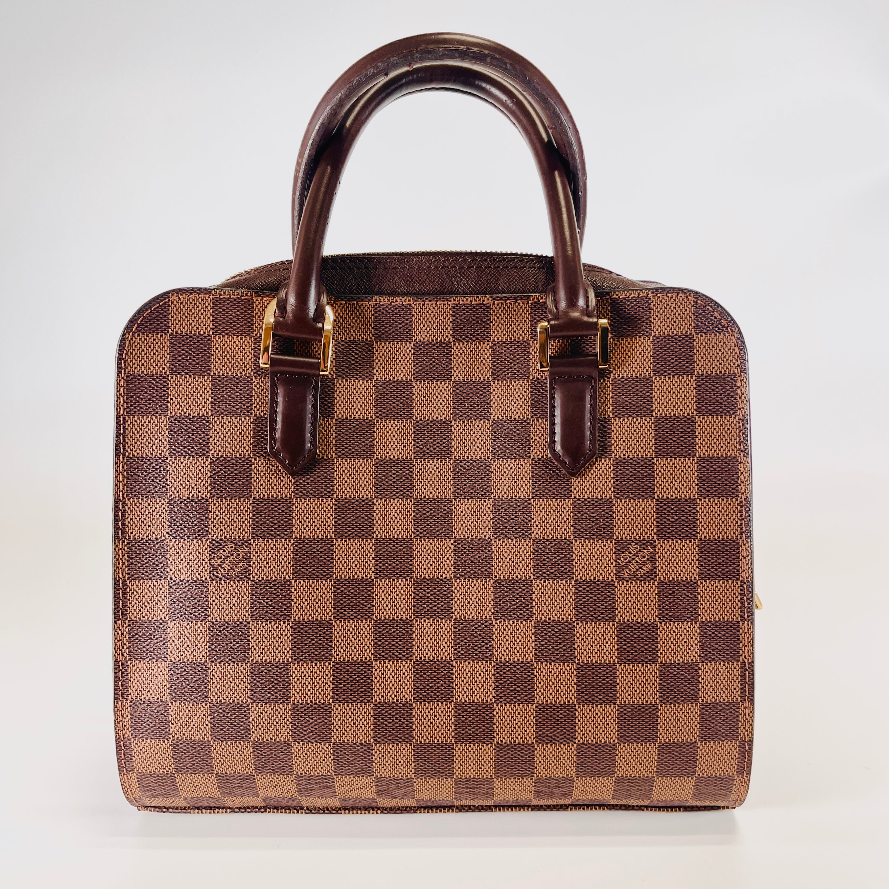 2608 Secondhand LV Damier N51155 hand bag Triana brown VI0094 moderate scratches