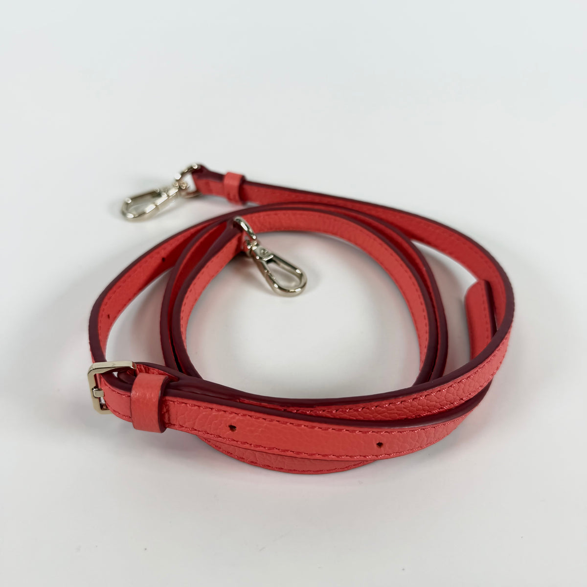 2607 secondhand MCM Chain Shoulder Bag Red × orange beige Brown The