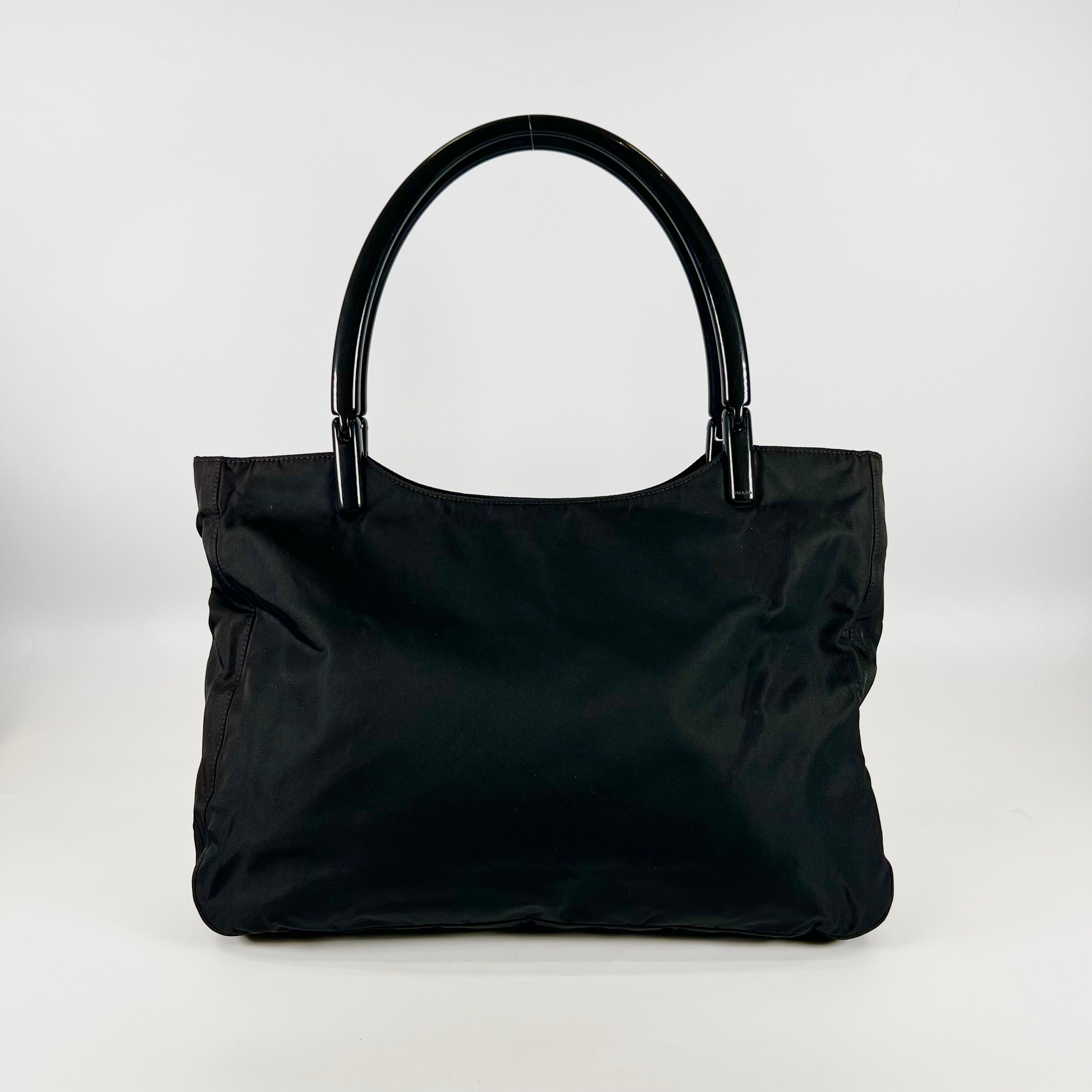 2602 secondhand PRADA plastic handle Tote Bag