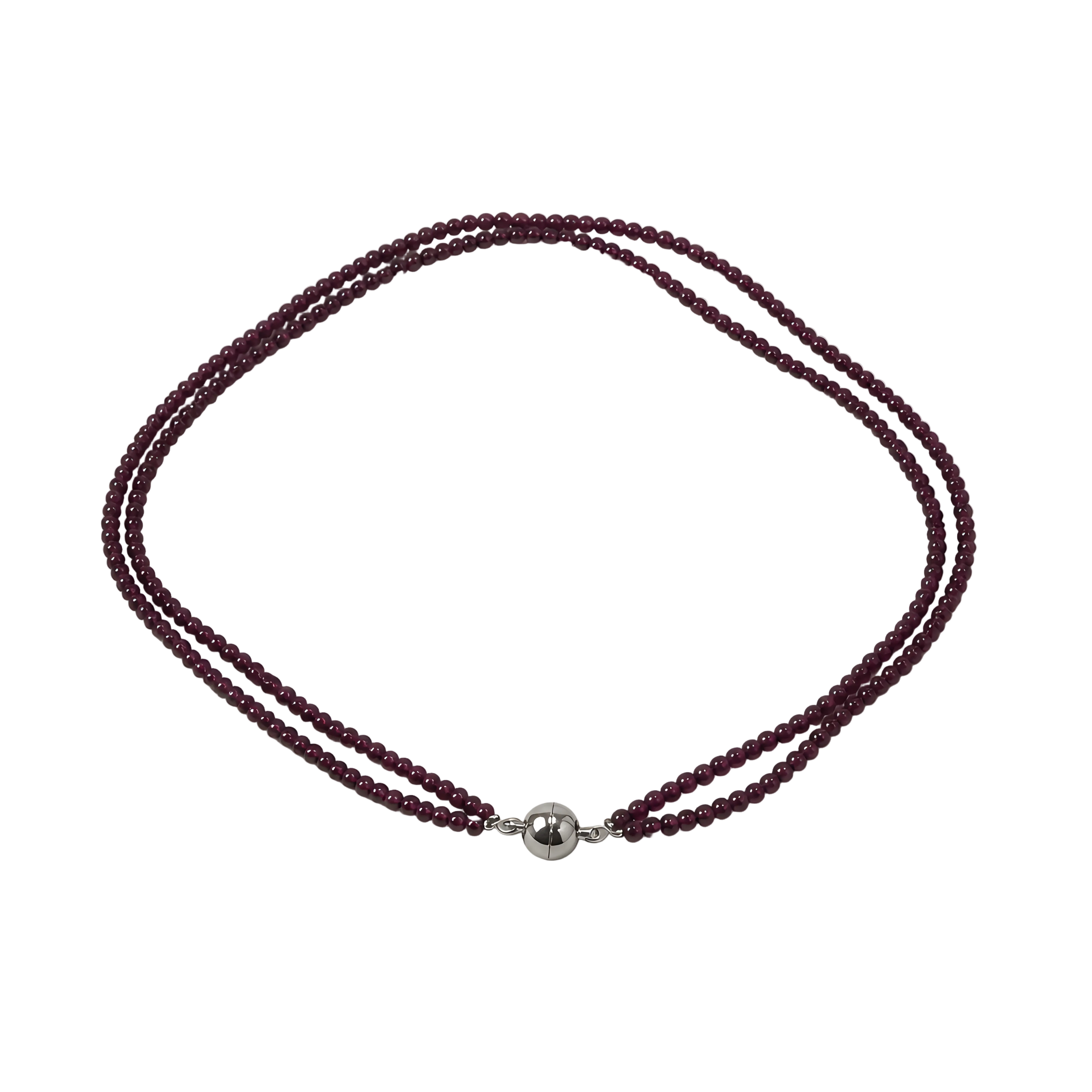 2608 secondhand garnet necklace 　48㎝
