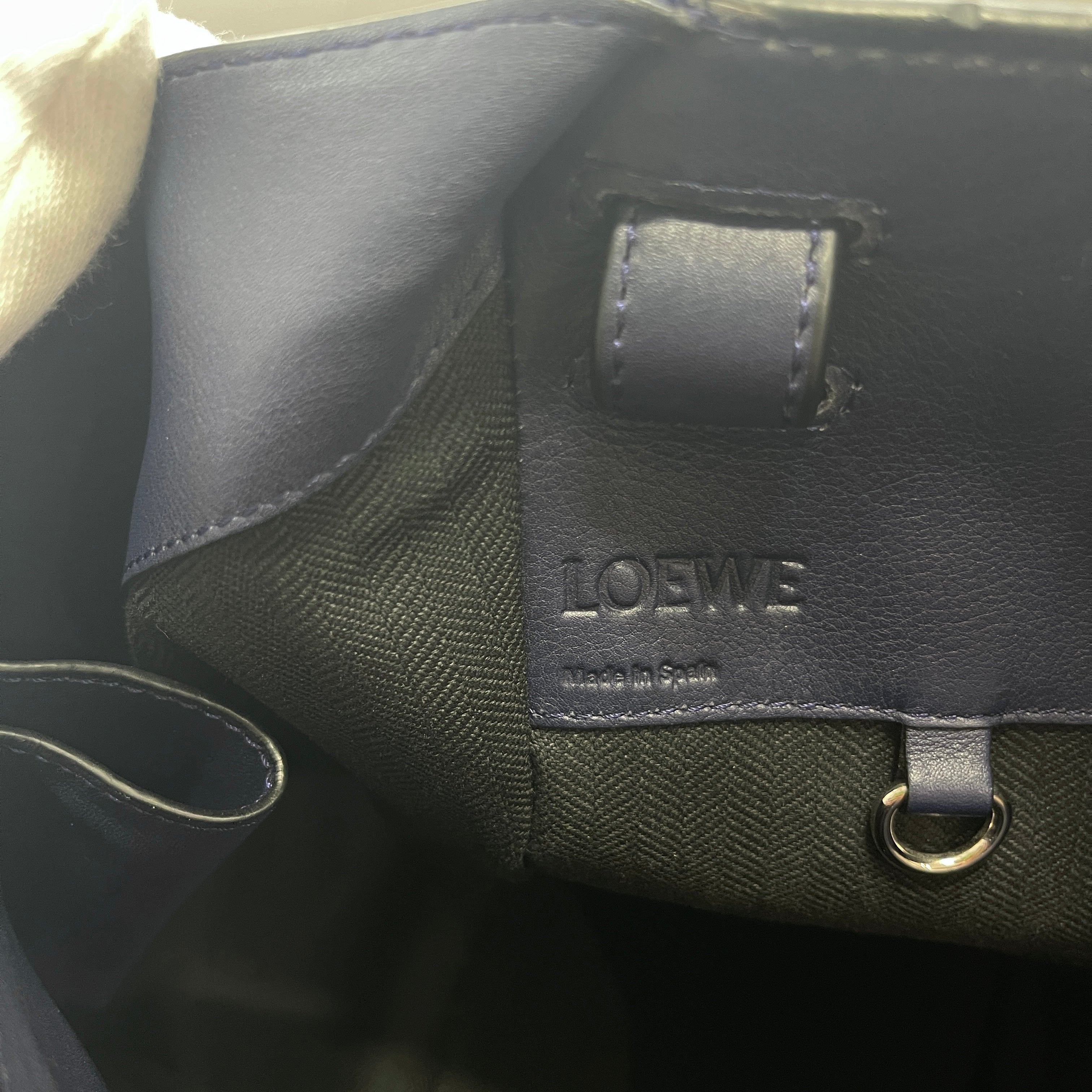 2606 secondhand FENDI hammock Small leather 2WAY hand bag blue