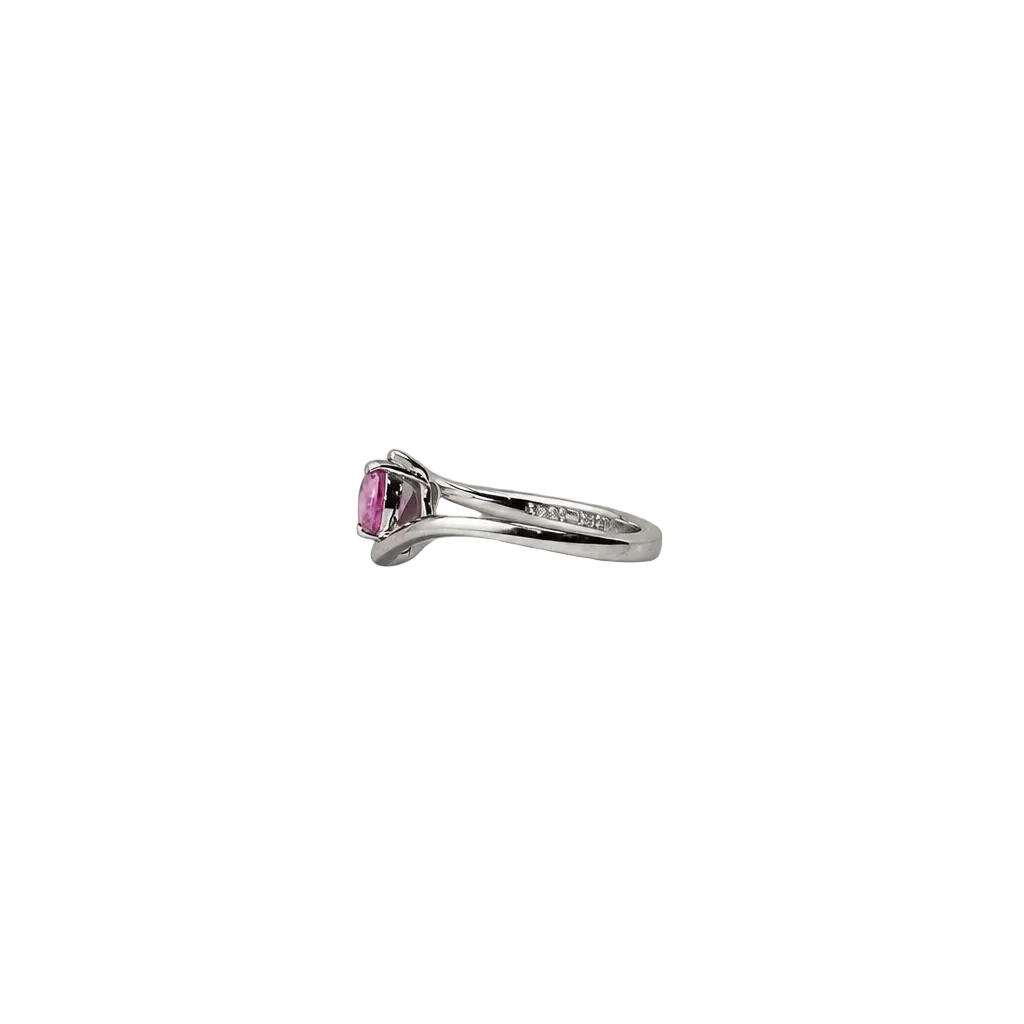 2608 secondhand K18WG ring PK sapphire 1.029/D0.043ct　2.5g