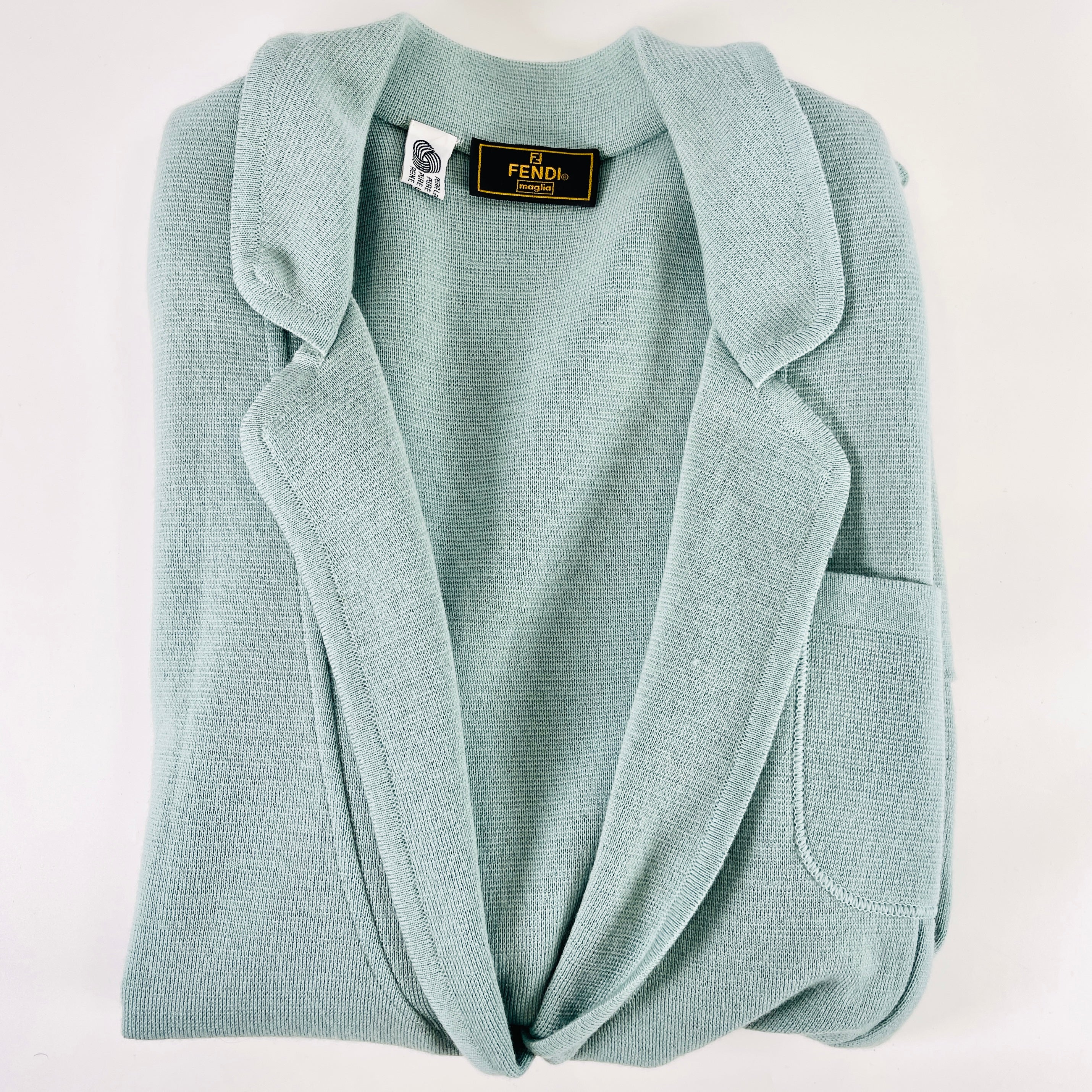 2606 secondhand FENDI jacket green double Breath knit