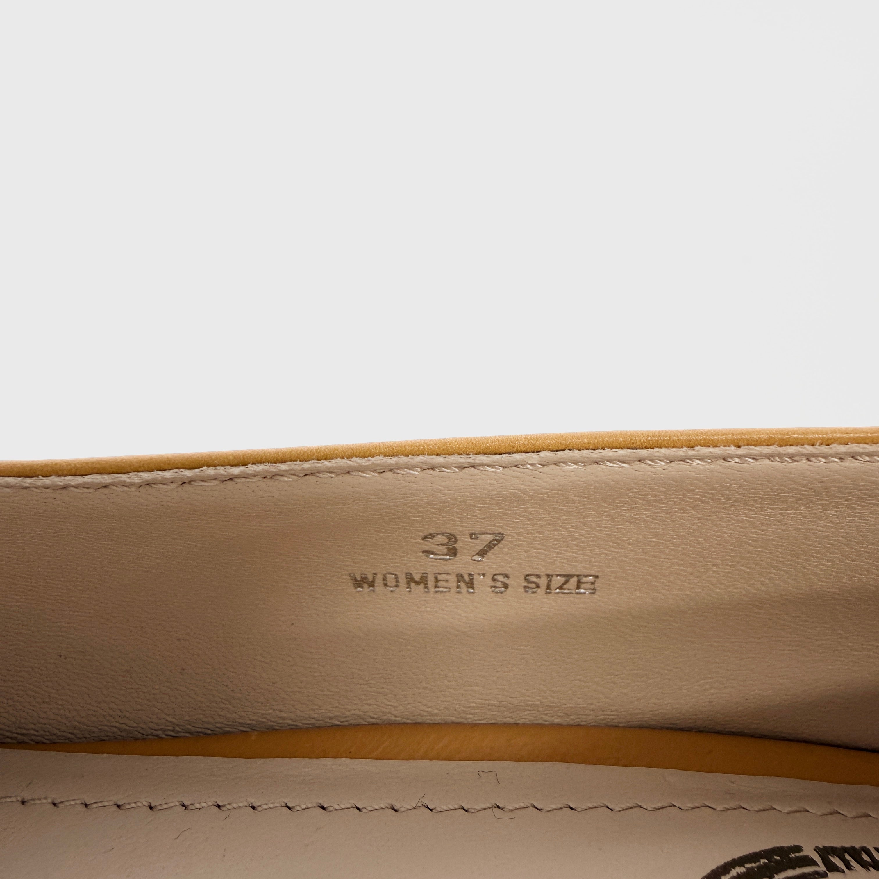 2605 secondhand TOD'S Shoes pumps Yellow /#37/ Women's / leather