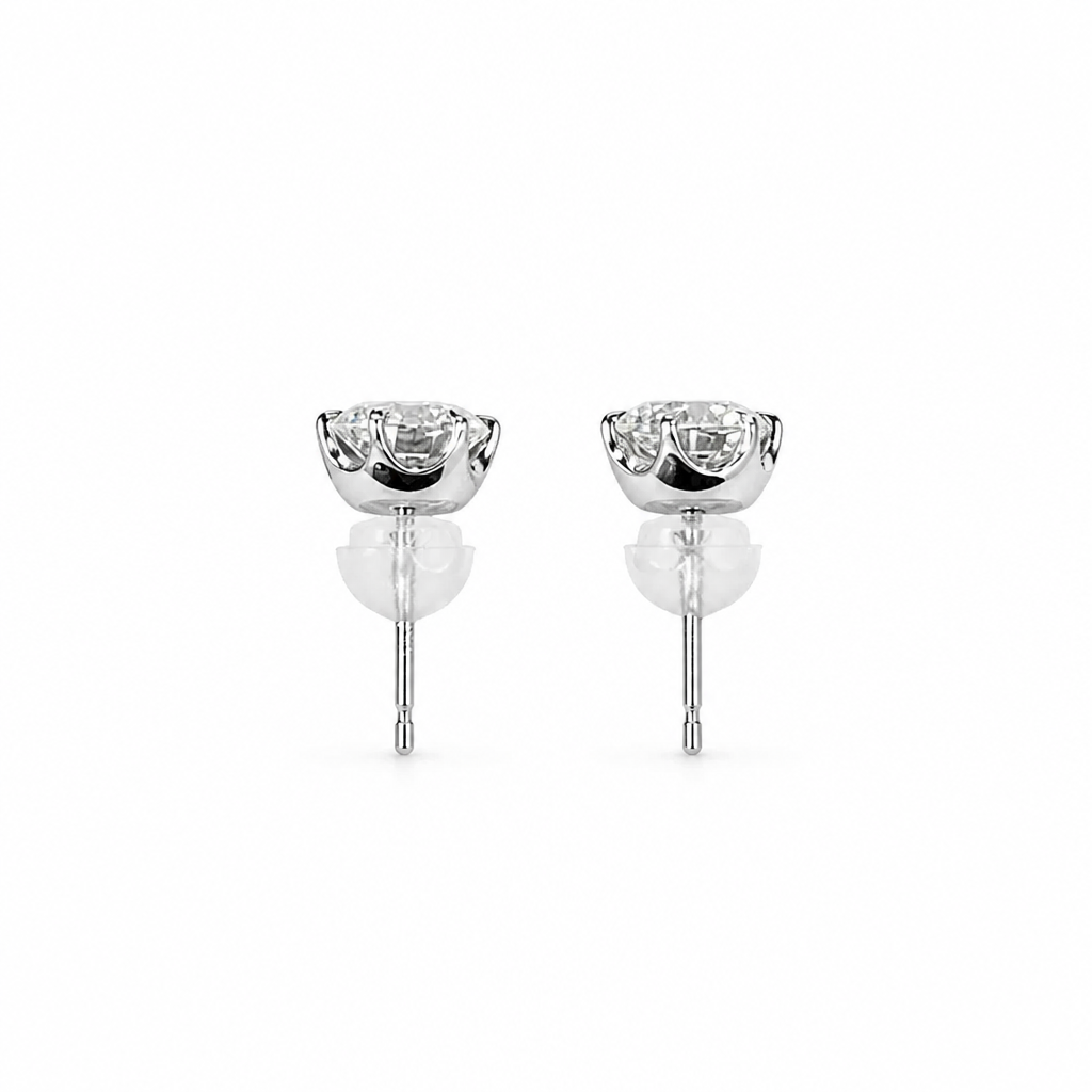 2608 secondhand earrings Pt900 D1.104/1.009 (H-S12-EX) total 1.9g