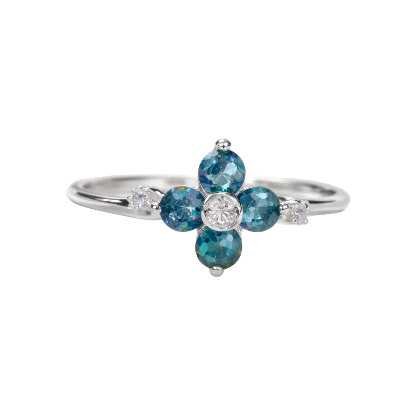 2605 secondhand K18WG ring Alexandrite 0.6/D0.03ct　2.5g　#11