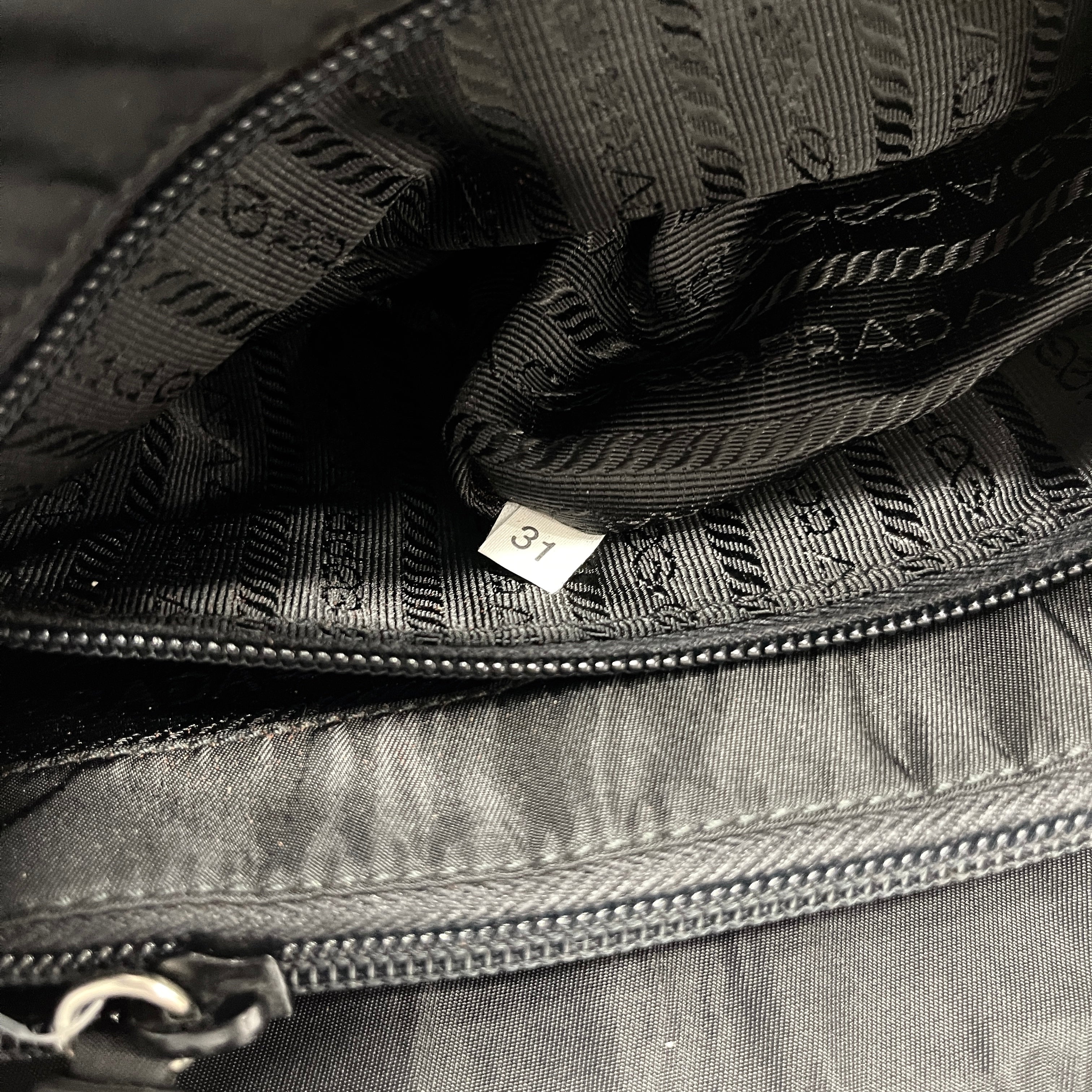2604 secondhand PRADA nylon Tote black