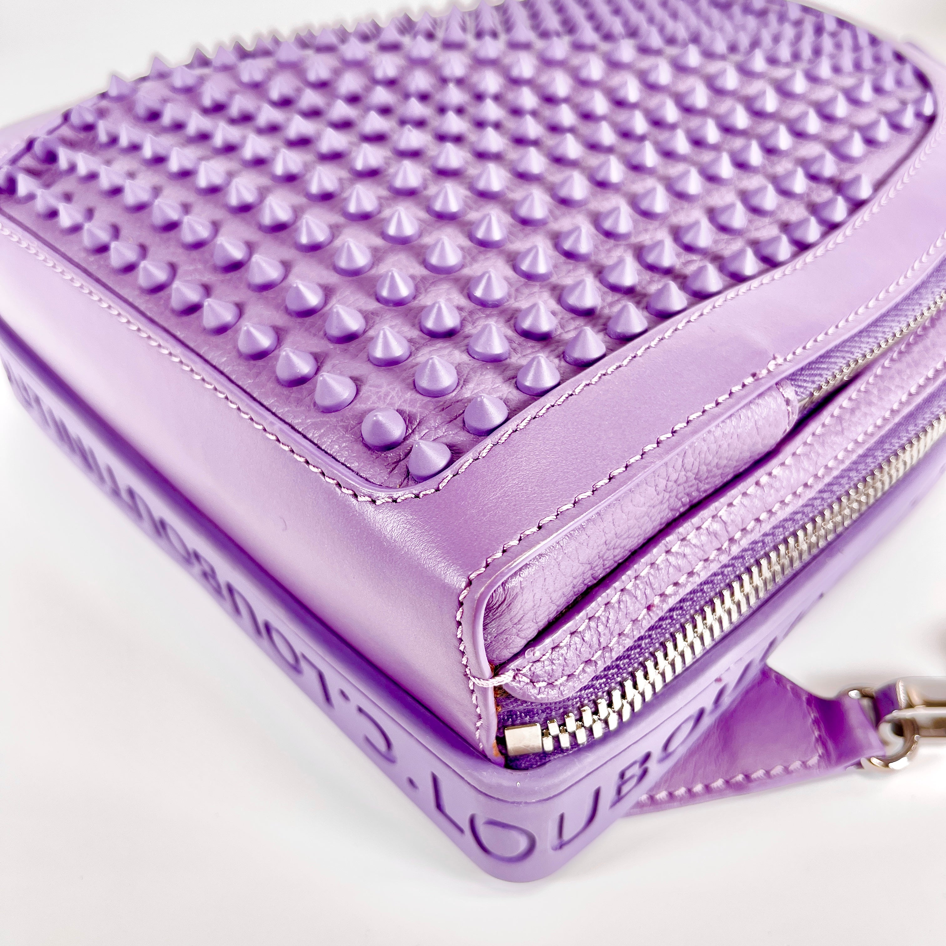 2604 secondhand Christian Louboutin Body Bag studs purple