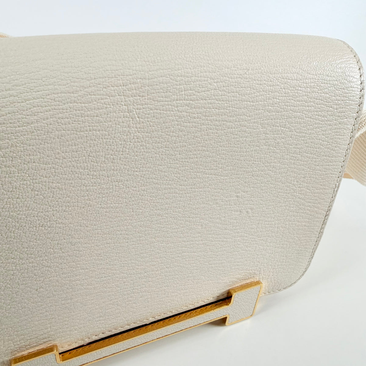 2603 secondhand HERMES Chevre Mysore B Engraving gold metal fittings box
