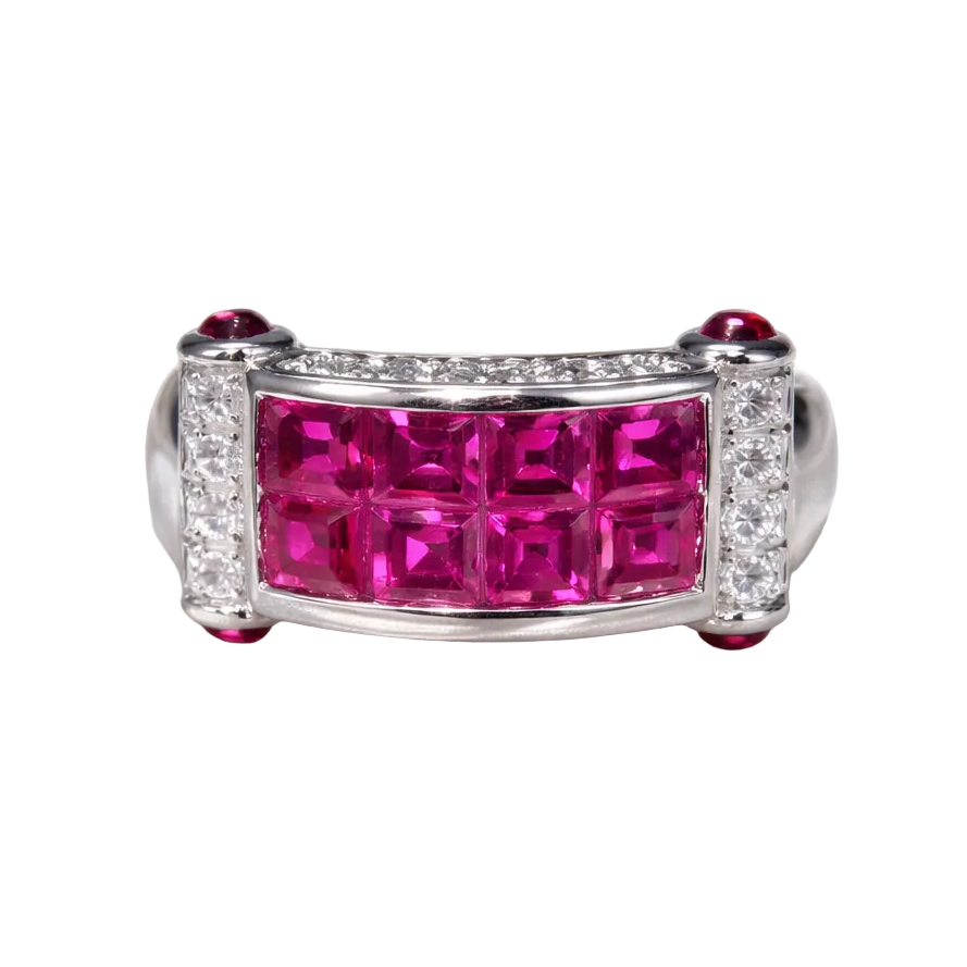 2605 secondhand Pt900 ring R1.20/0.27/D0.4ct　10.47g　#14