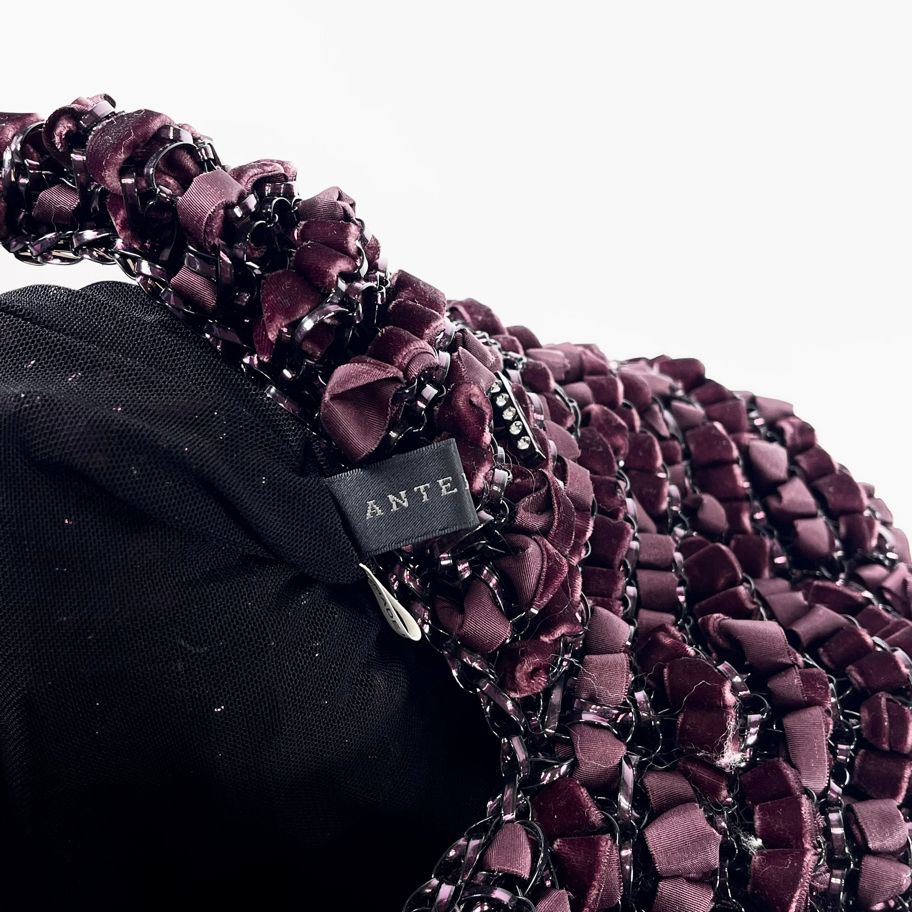 2605 secondhand Wire bag Velour purple